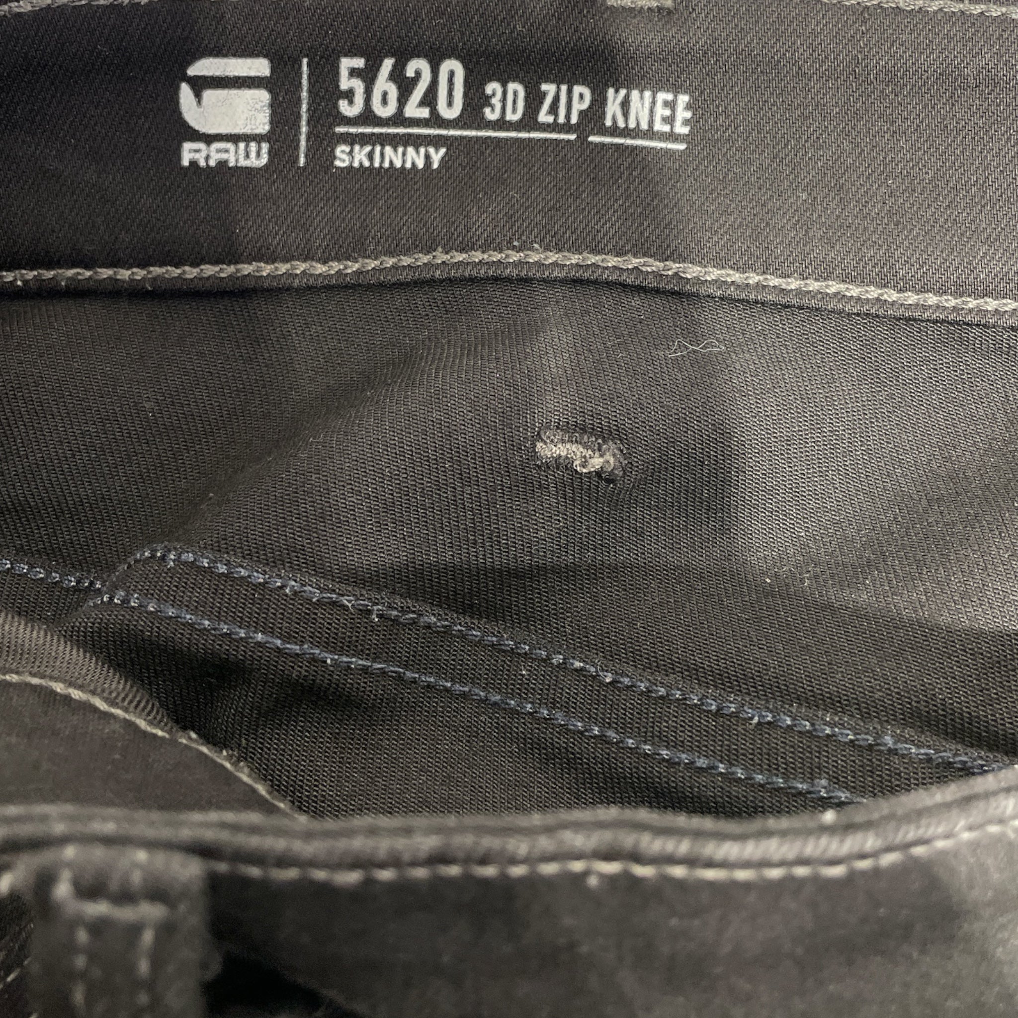 G-STAR RAW/Skinny Pants/38/Cotton/BLK/Black 5620 3D Zip Knee Pants view 3