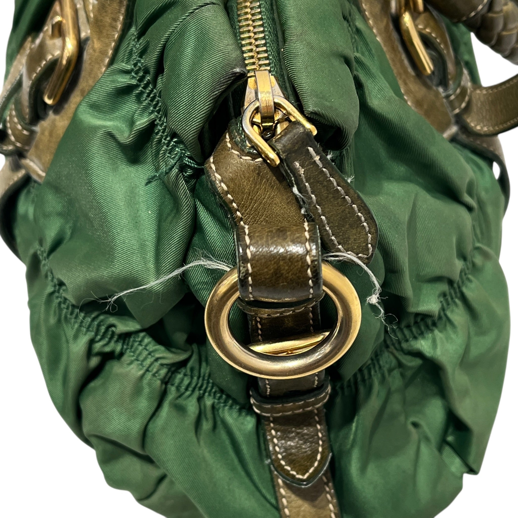 PRADA/Hand Bag/Nylon/GRN/TEUSSUTO GAUFRE HANDLE view 8