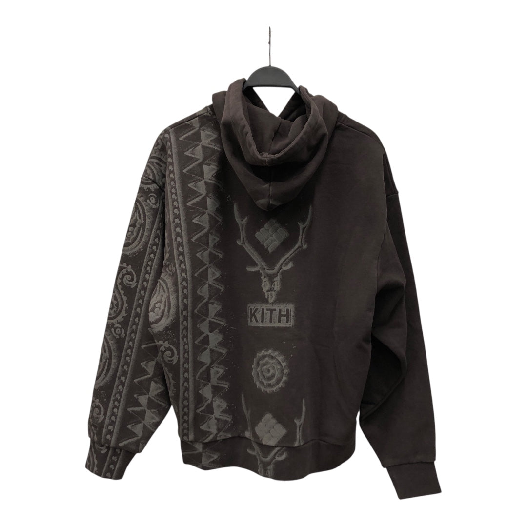 KITH/South2 West8(S2W8)/Columbia/Hoodie/M/All Over Print/Cotton/BLK/STAG KITH COLUMBIA LOGO view 2