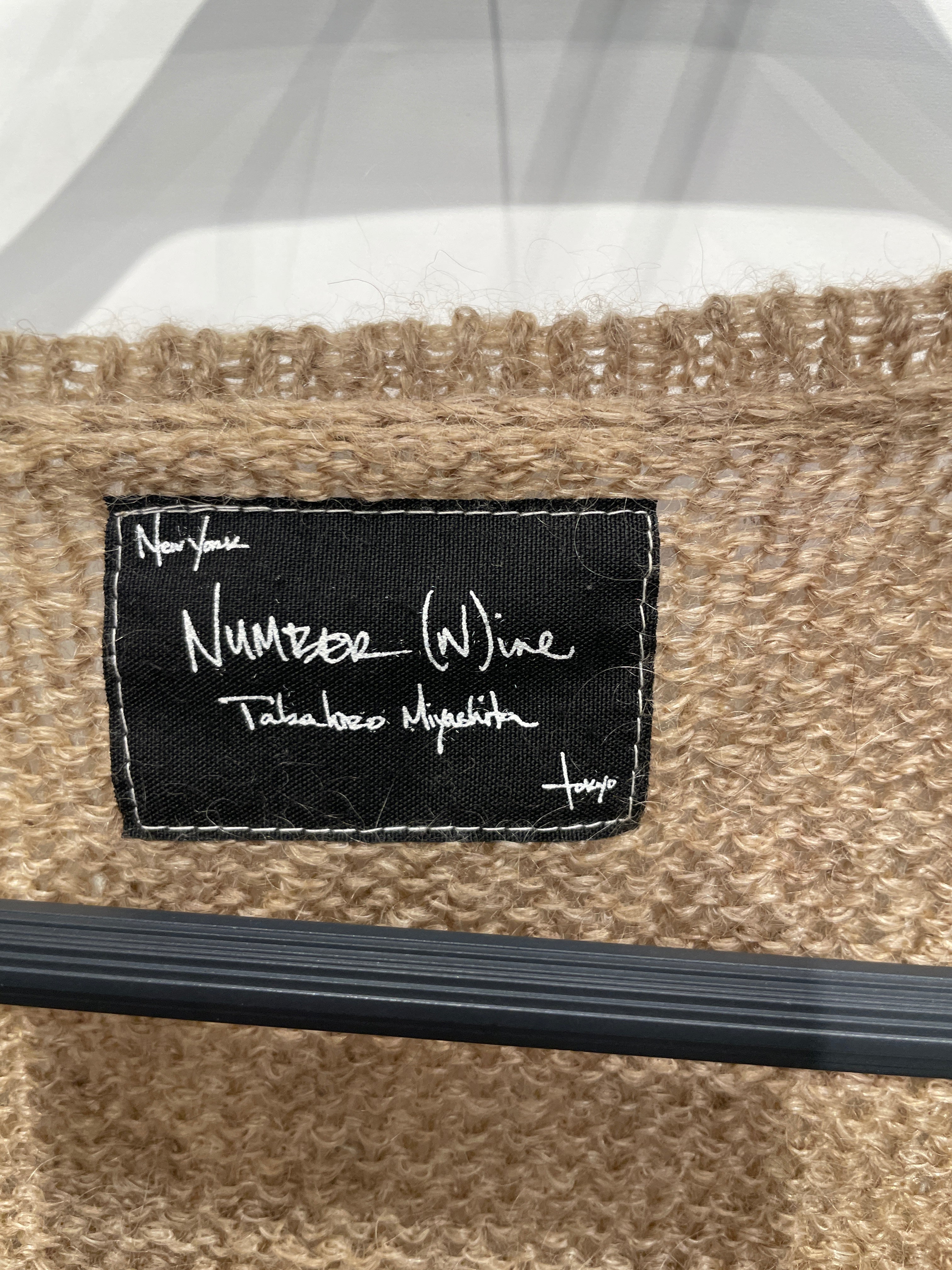 NUMBER (N)INE/Sweater/3/Mohair/CML/DISTRESSED HEM V NECK view 4