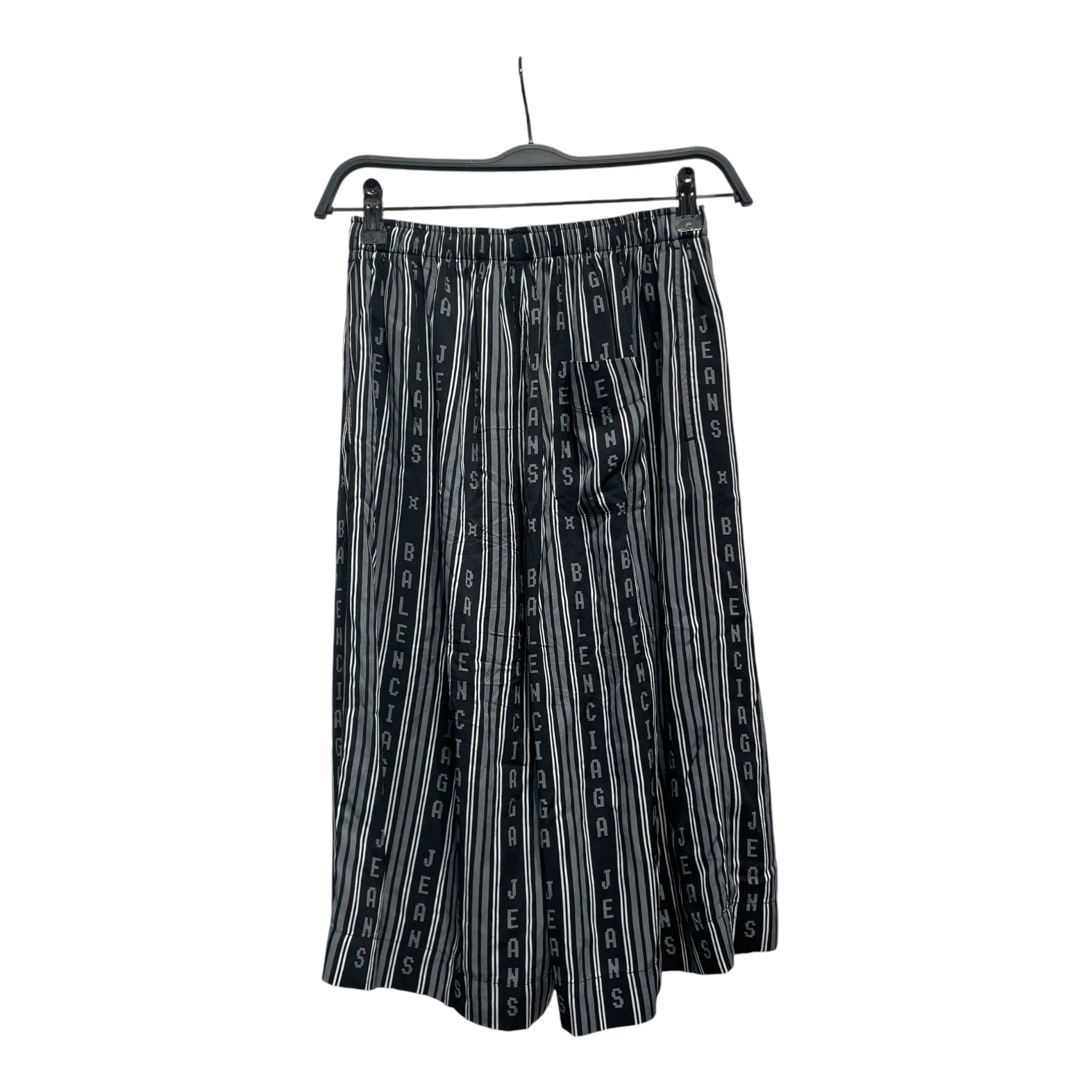 BALENCIAGA/Shorts/44/BLK/Stripe/strawstring jeans logo view 2