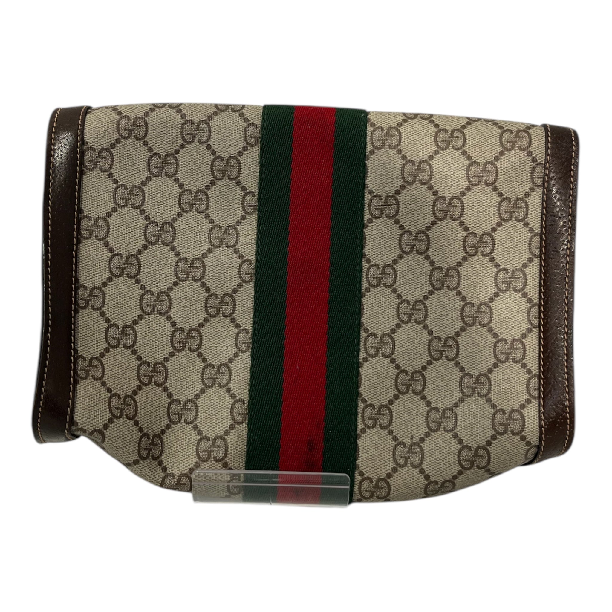 GUCCI/Clutch Bag/Monogram/Leather/BRW/38 vintage gg supreme ophidia view 2