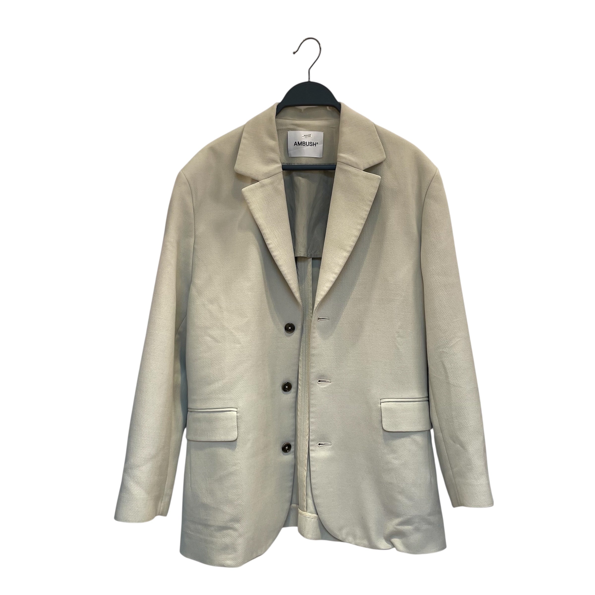 AMBUSH/Suits/38/Wool/CRM/3 button blazer view 1