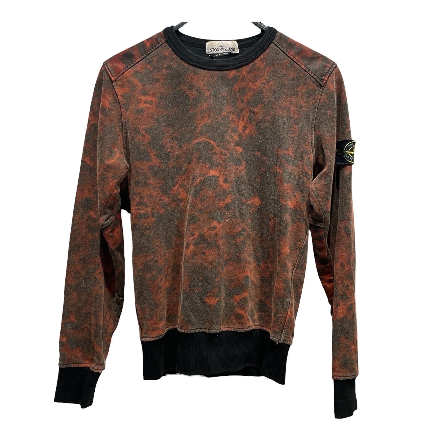 STONE ISLAND/Sweater/S/Camouflage/Cotton/ORN/FADED DARK ORANGE view 1