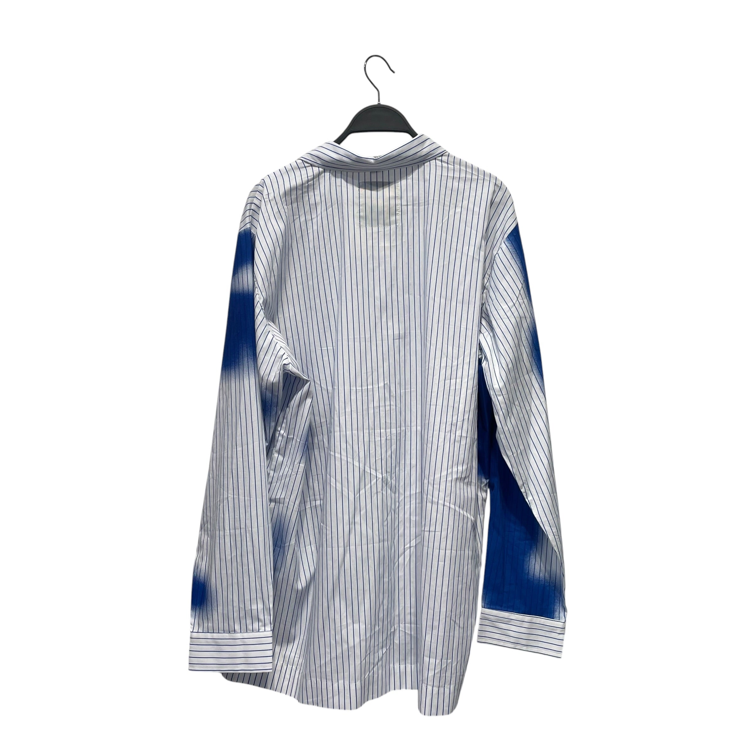 KIDSUPER STUDIOS/LS Shirt/XXL/Cotton/BLU/Stripe/SPRAY PAINT FACE GRAPHIC view 2