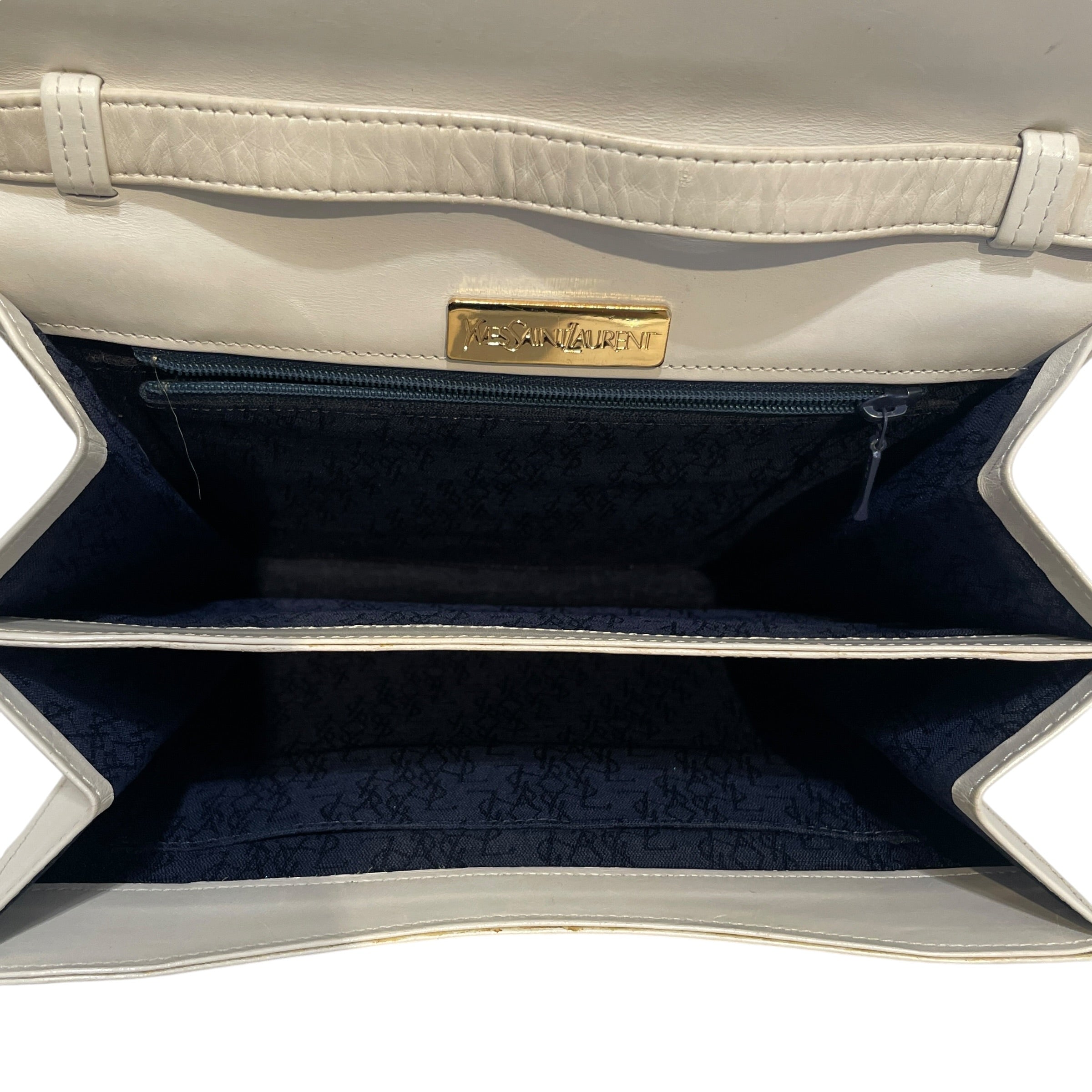 YVES SAINT LAURENT/Hand Bag/Leather/WHT/ view 4