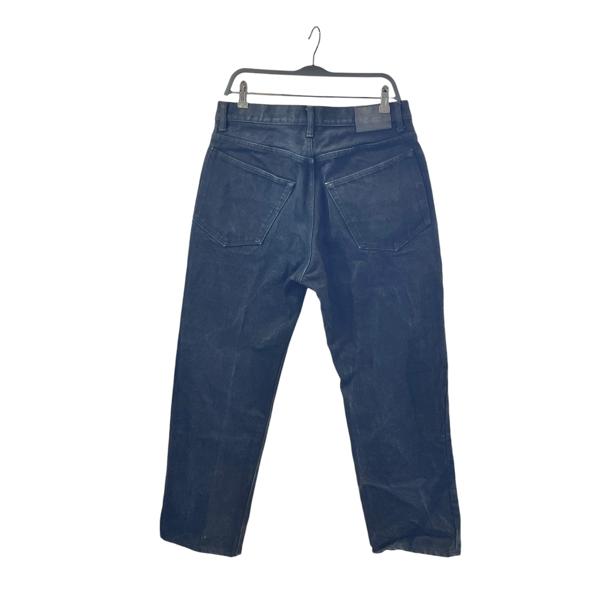 BALENCIAGA/Straight Pants/S/Denim/BLK/STACKED PLAIN JEANS BUTTON FLY view 2