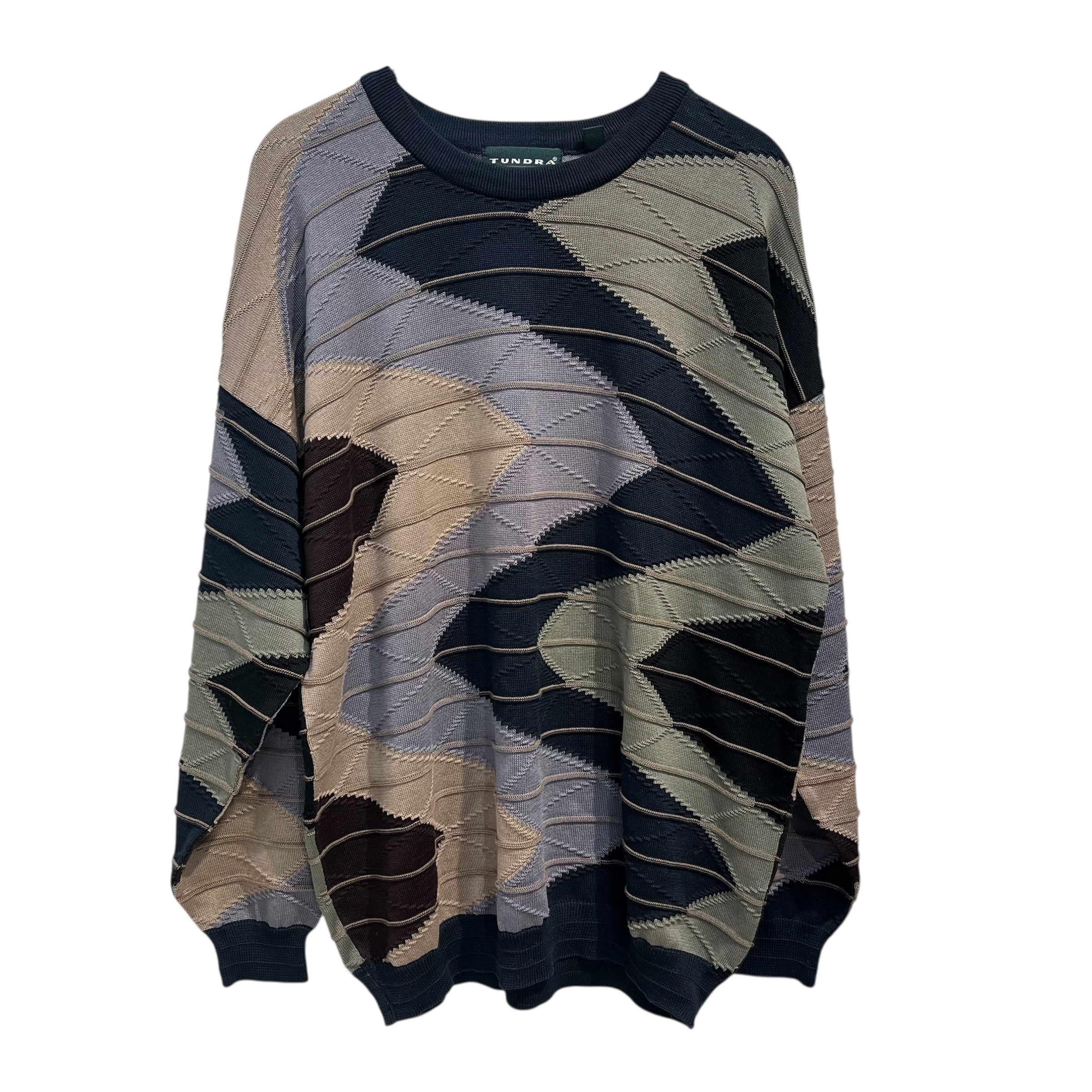 TUNDRA/Sweater/L/Stripe/Cotton/IDG/NVY ING GRN DESIGN view 1