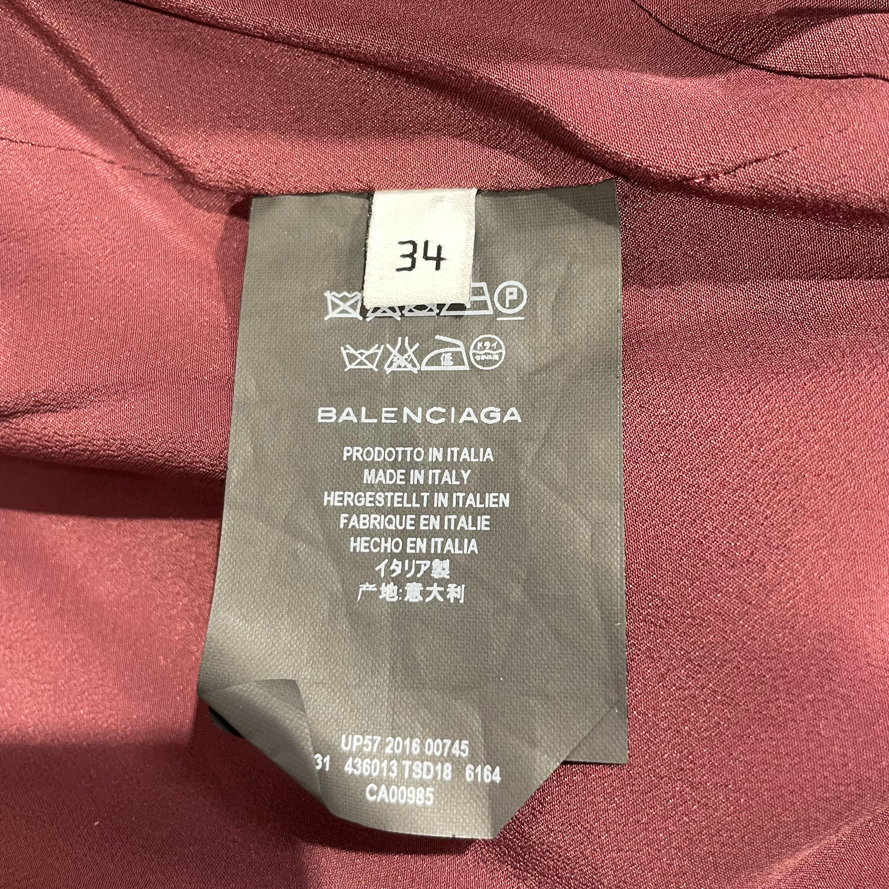 BALENCIAGA/SL Dress/34/Rayon/BRD/2016 WAIST FLAP LEG SLIT view 4