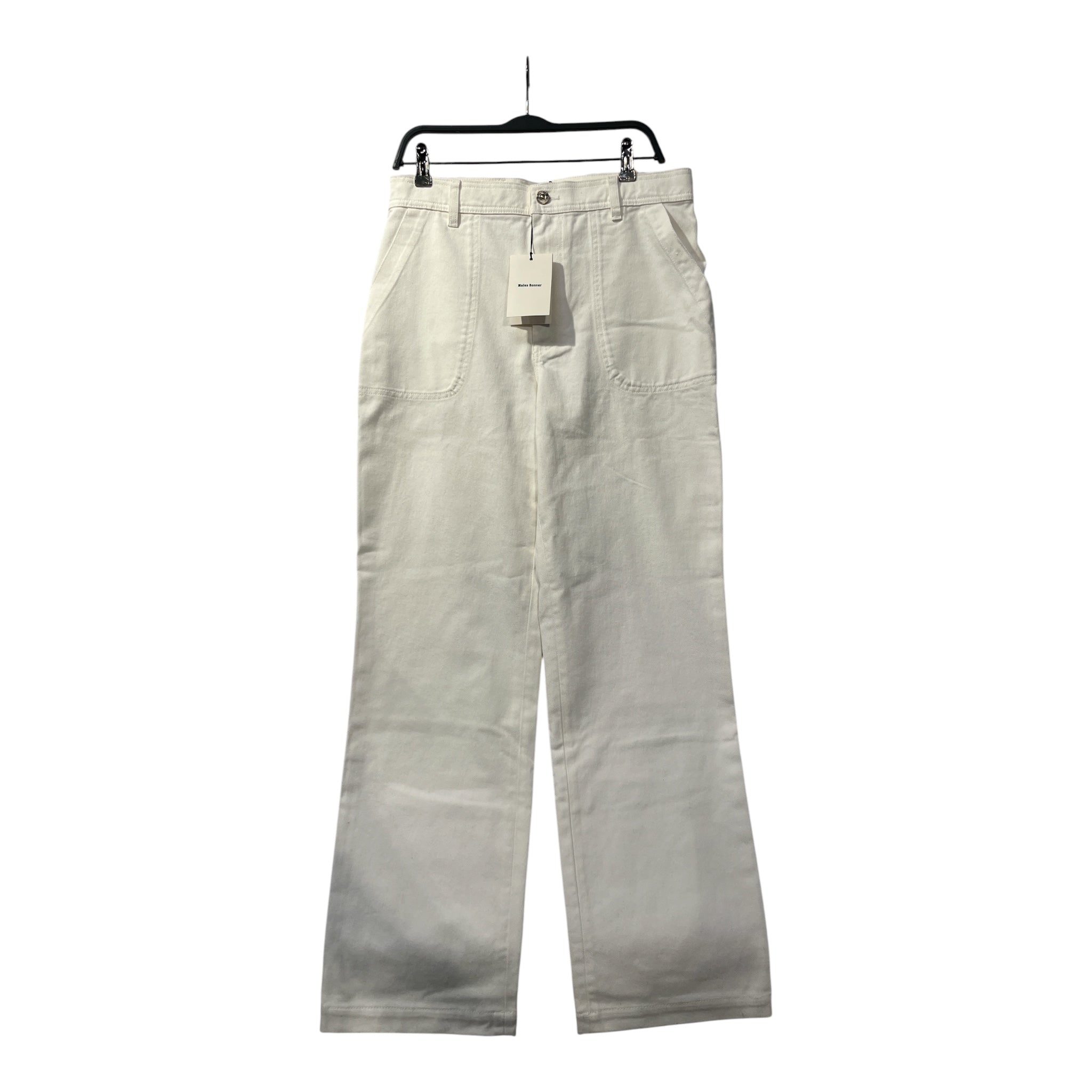 WALES BONNER/Carpenter Pants/32/Denim/WHT/side stud carpenter view 1