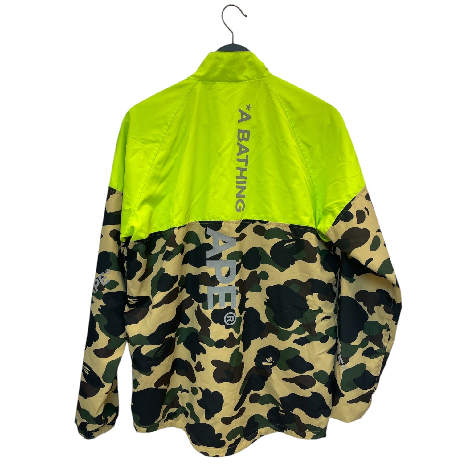 A BATHING APE/Windbreaker/M/Polyester/GRN/Camouflage/cycling/neon grn view 2