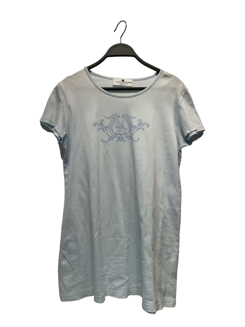BALMAIN/T-Shirt/M/Cotton/BLU/