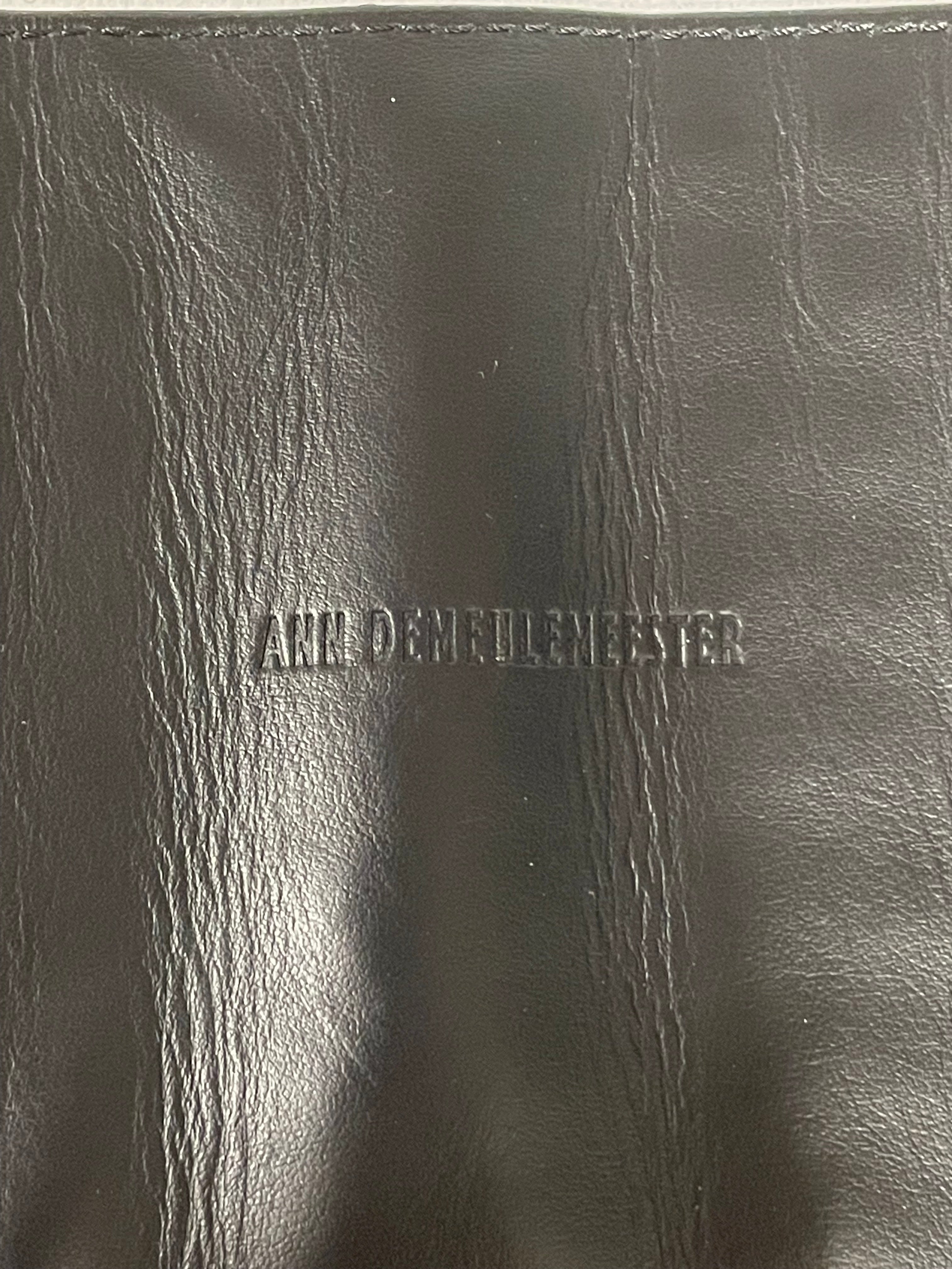 ANN DEMEULEMEESTER/Belt/Leather/BLK/L's/button stud belt view 3