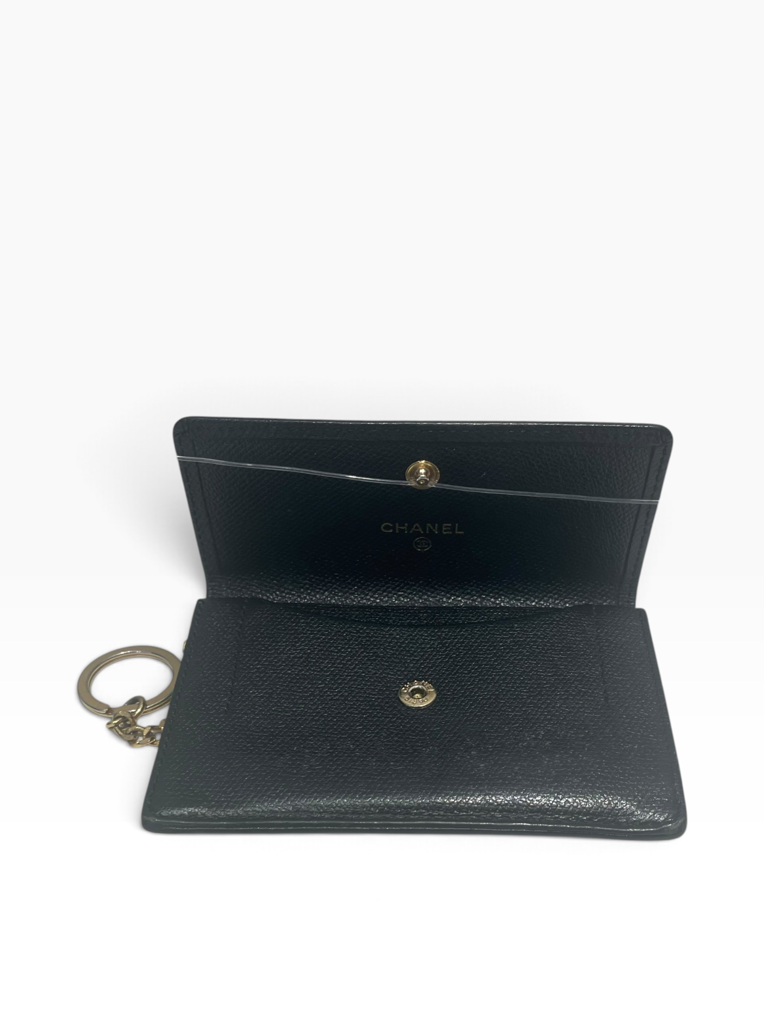 CHANEL/Wallet/Leather/BLK/L's/Coco Button - Keychain view 3