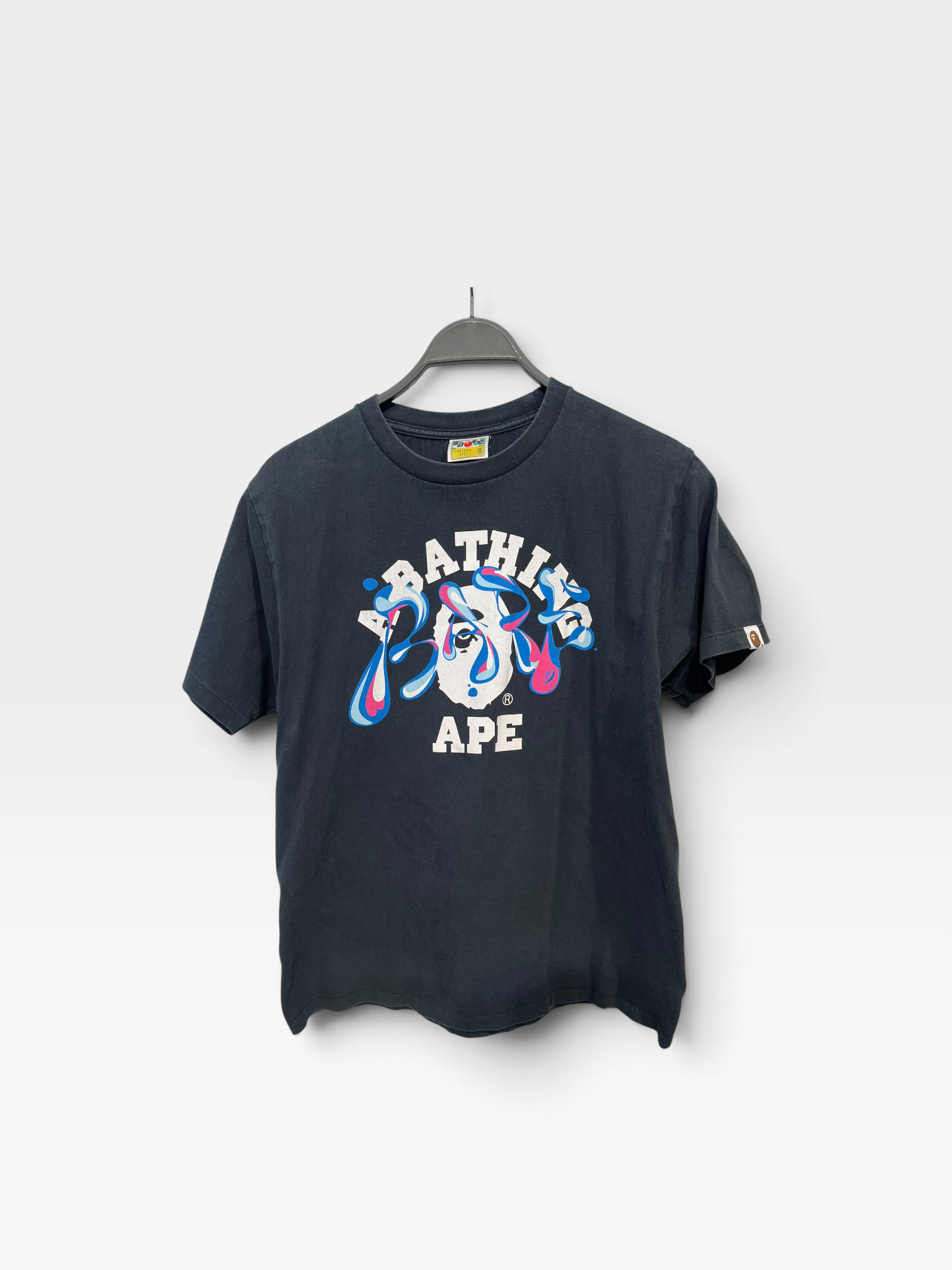 A BATHING APE/T-Shirt/M/Cotton/BLK/MARBLE LIQIUD CAMO BAPE view 1
