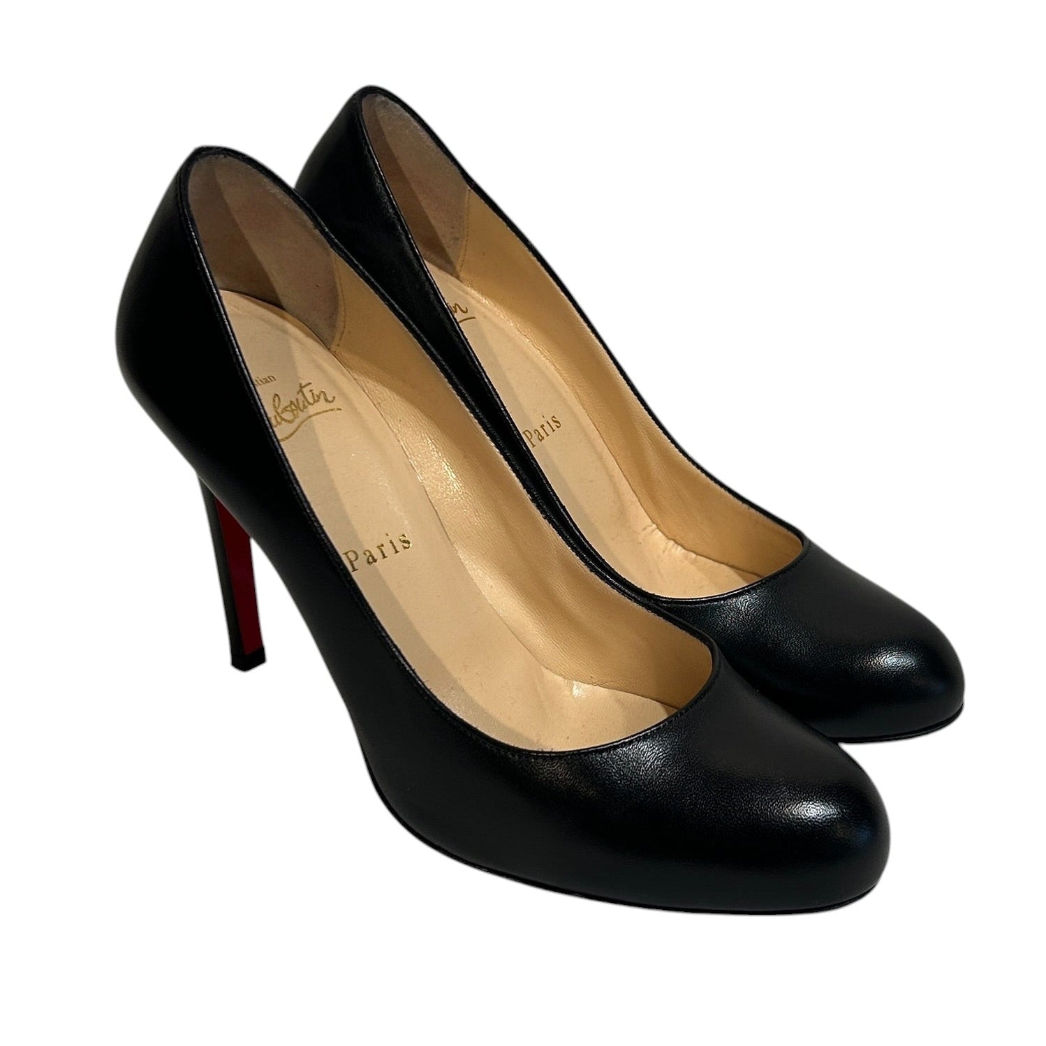 Christian Louboutin/Heels/EU 37.5/BLK/Simple Pump view 1