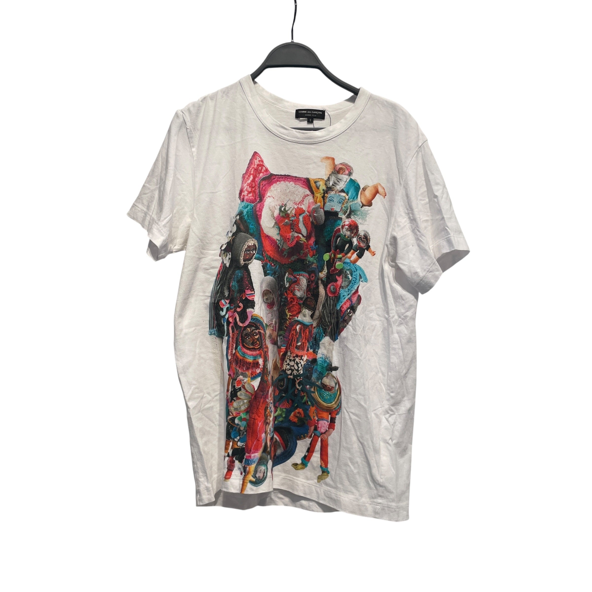 COMME des GARCONS HOMME/T-Shirt/S/Cotton/WHT/High Neck/All Over Print/ view 1
