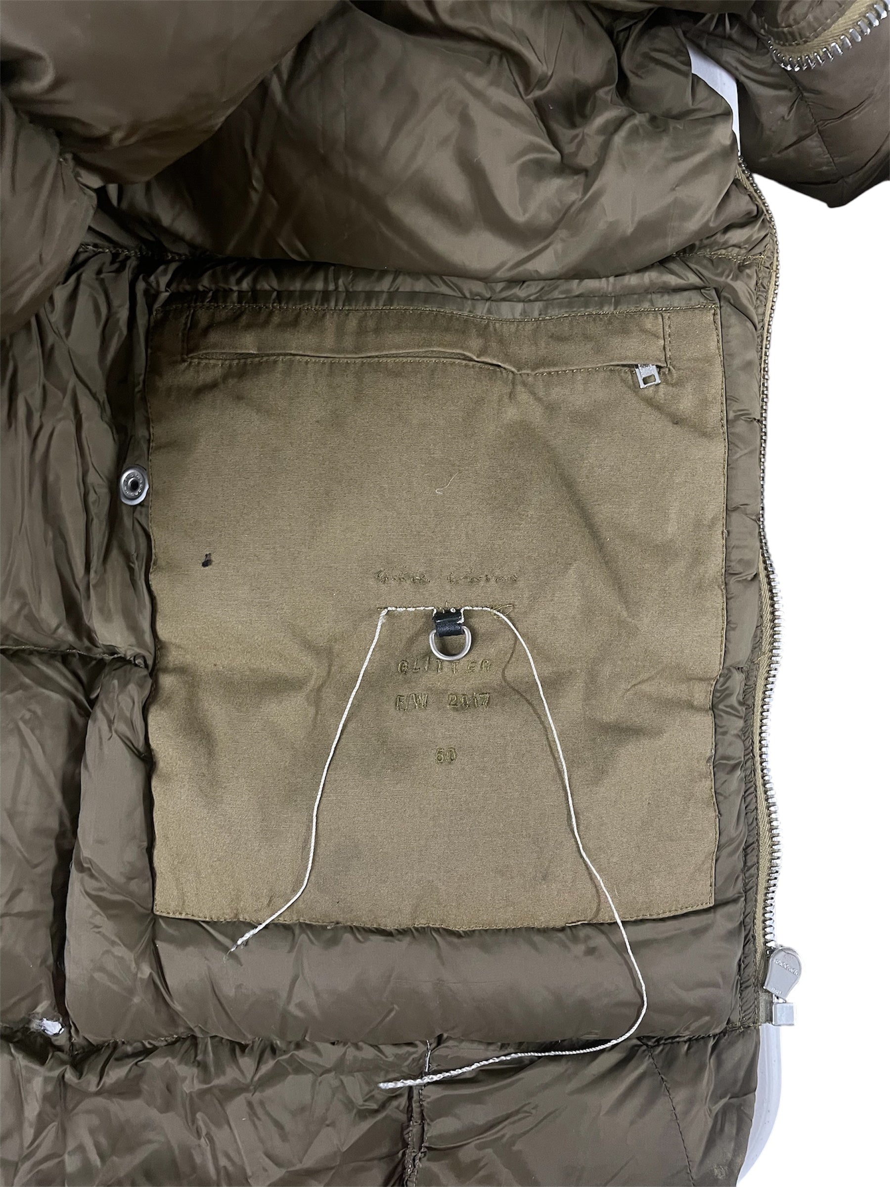 Rick Owens///Puffer Jkt/50/Nylon/GRN//Plain/M [Designers] Avant-Garde/funnel neck puffer jacket view 5