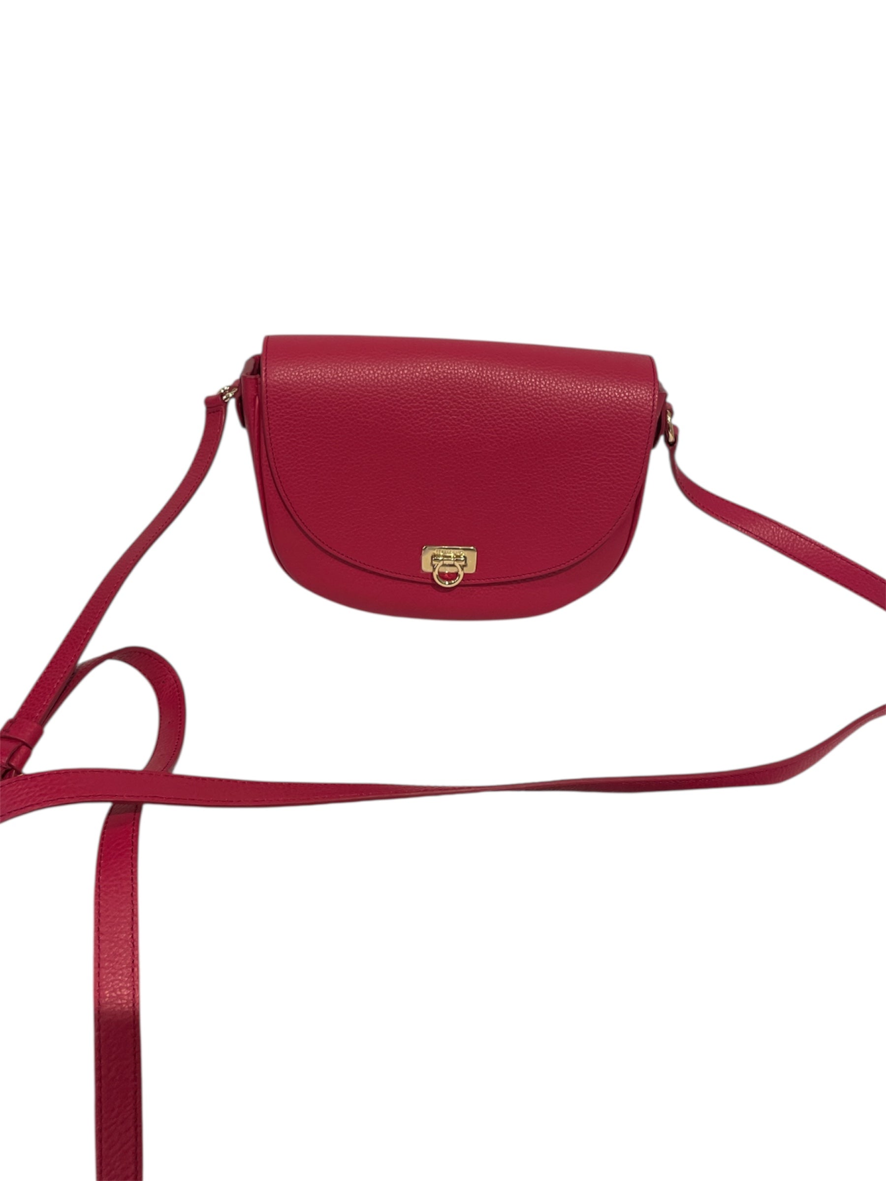 Salvatore Ferragamo/Cross Body Bag/Leather/RED/GOLD HARDWEAR view 3