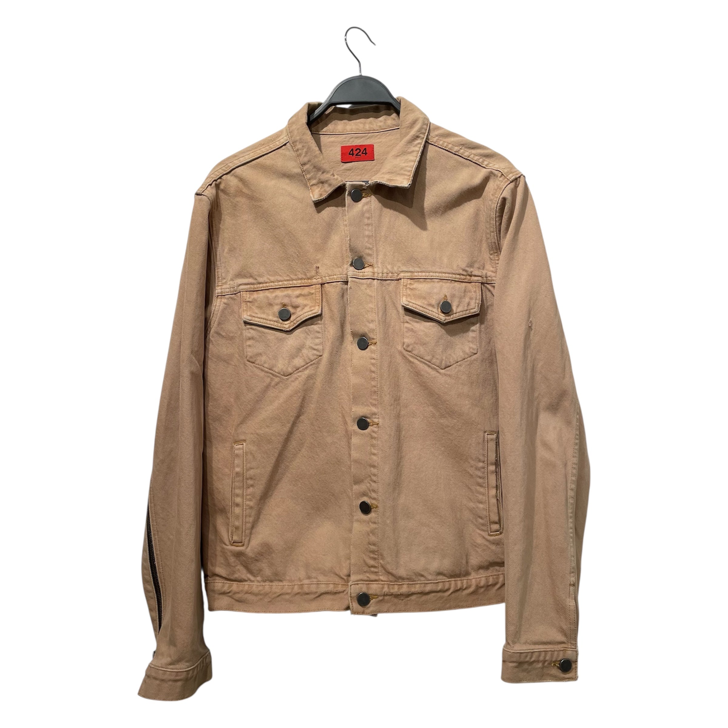 424(FourTwoFour)/Jacket/L/Cotton/BEG/RIGHT SLEEVE ZIP view 1