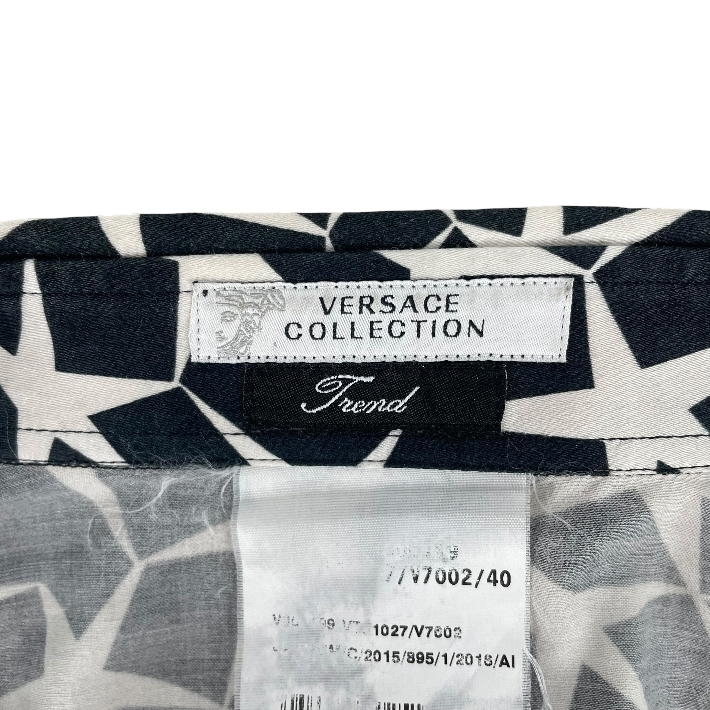 VERSACE/LS Shirt/15.5/Cotton/BLK/All Over Print/STAR PATTERN AOP VERSACE COL. view 4