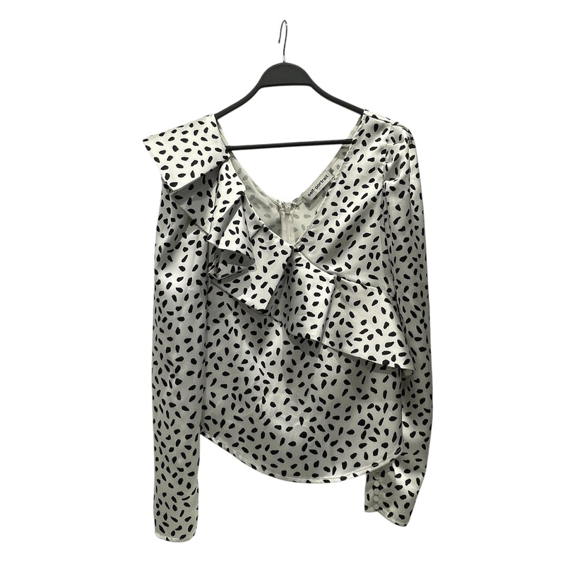 self-portrait/Blouse/4/All Over Print/Silk/WHT/Polka Dotted LS Blouse