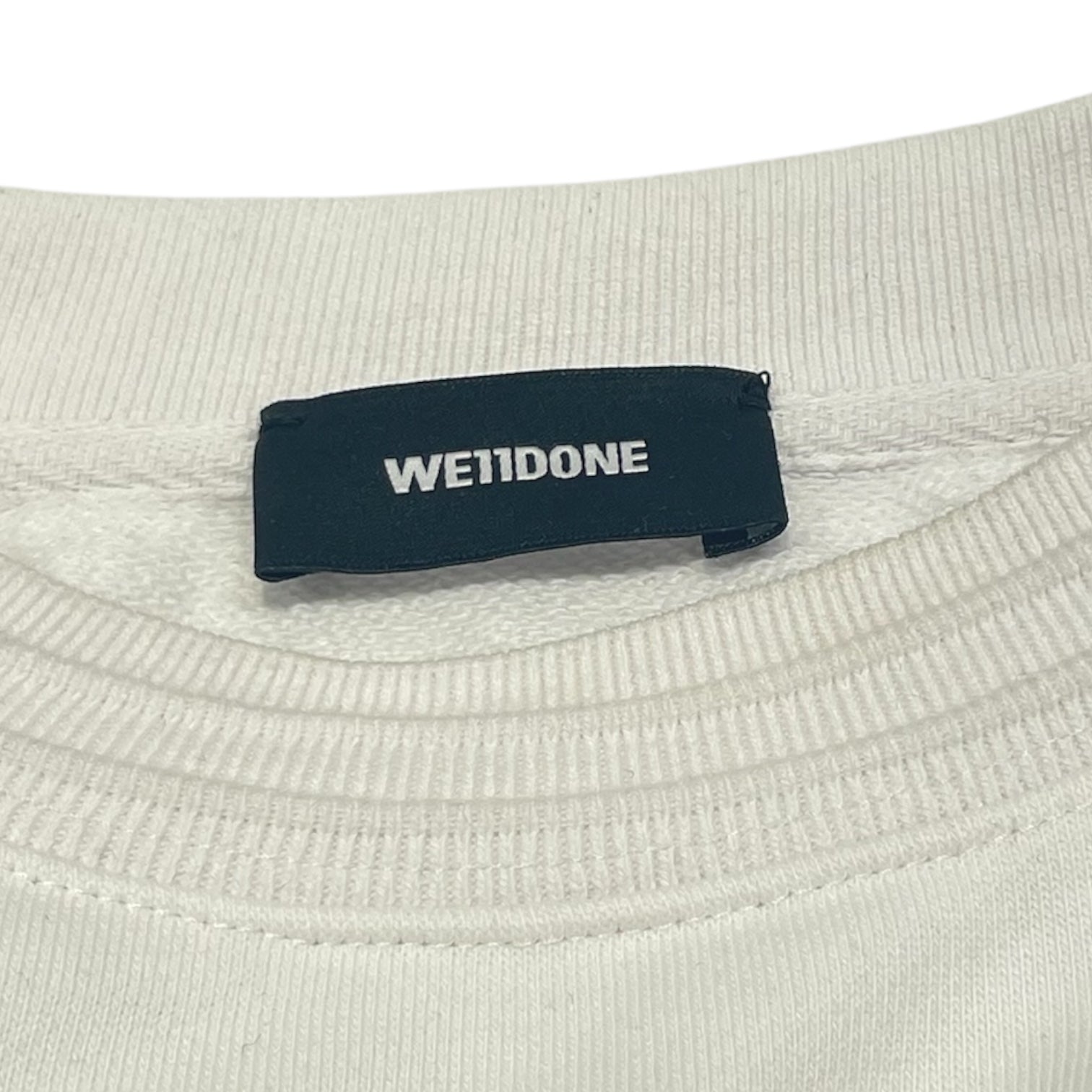 WE11DONE/T-Shirt/M/Cotton/WHT/RIBBED WHITE SWEATER view 4