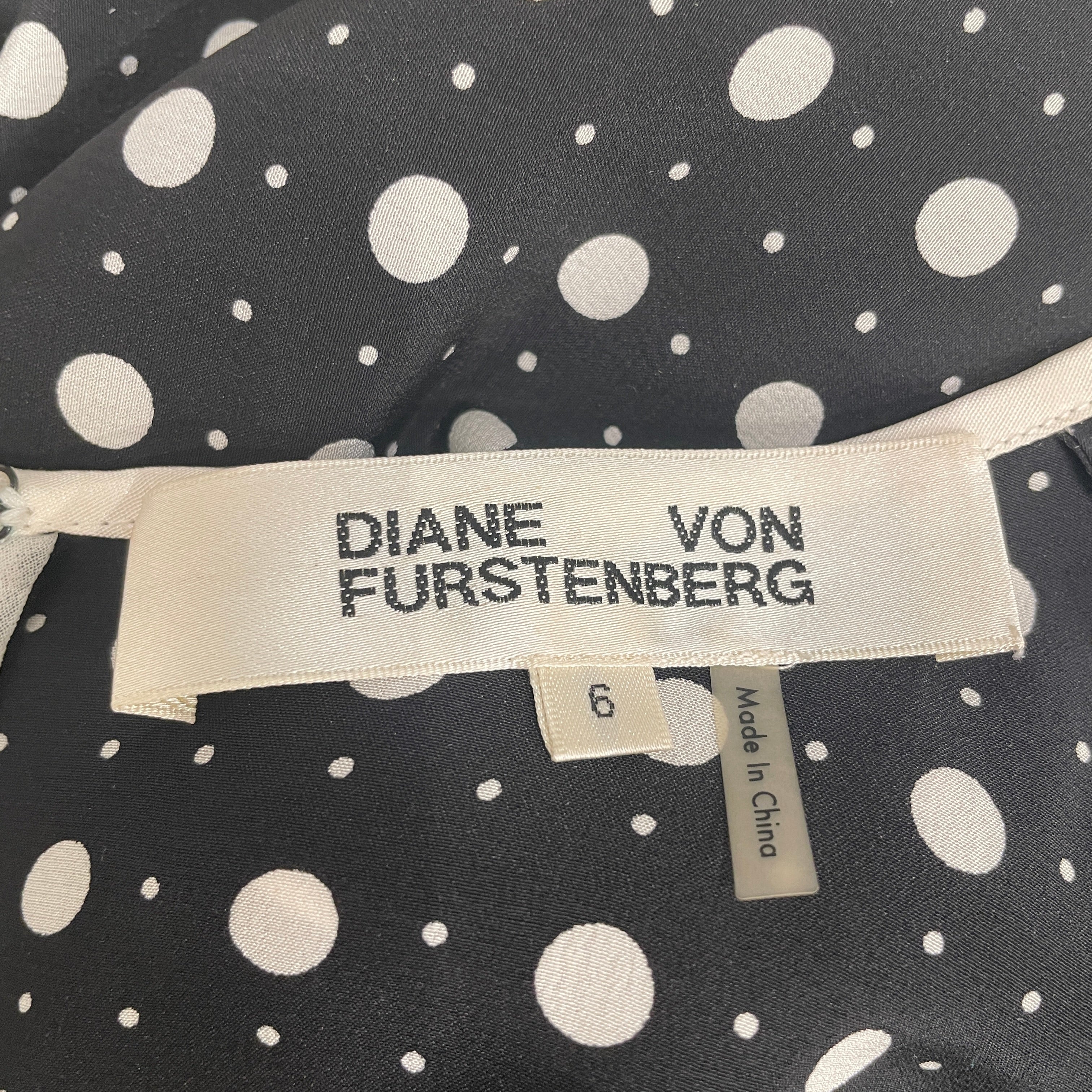 DIANE von FURSTENBERG/Dress/6/Polka dot/Silk/BLK/BELTED JUMPSUIT view 5