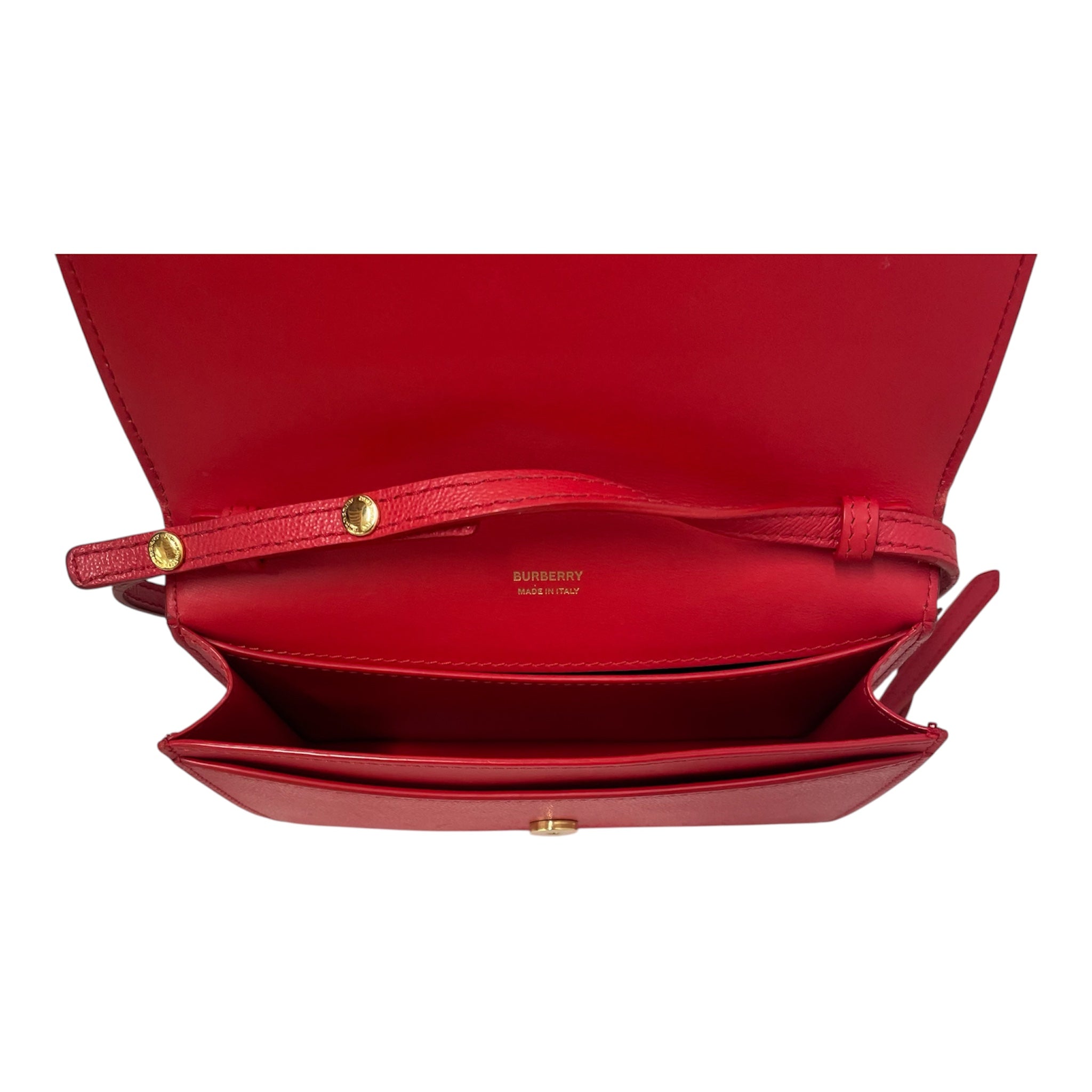 BURBERRYS/Cross Body Bag/Leather/RED/GOLD HARDWARE view 4