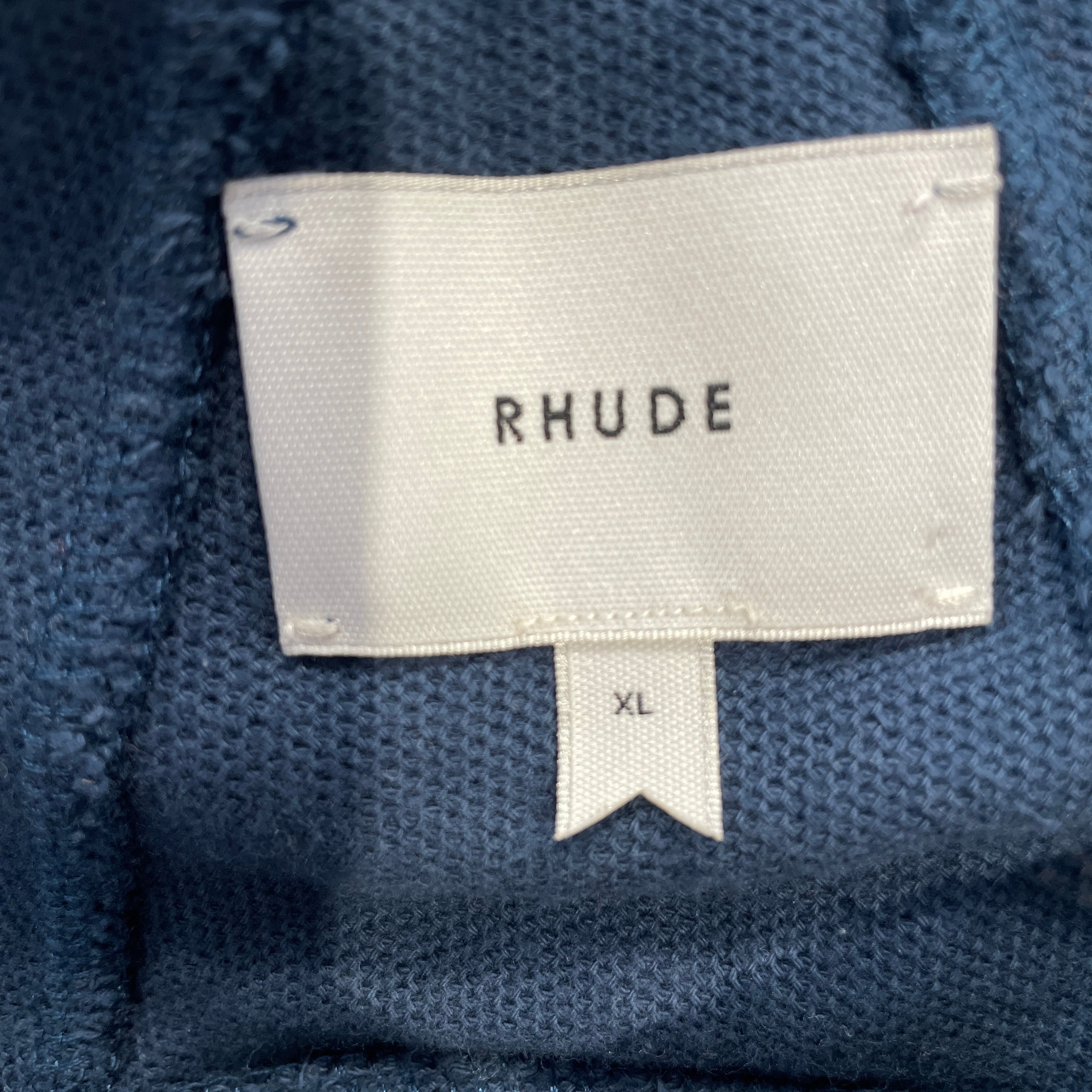 RHUDE/LS Shirt/XL/Cotton/BLU/long sleeve polo, white logo view 3