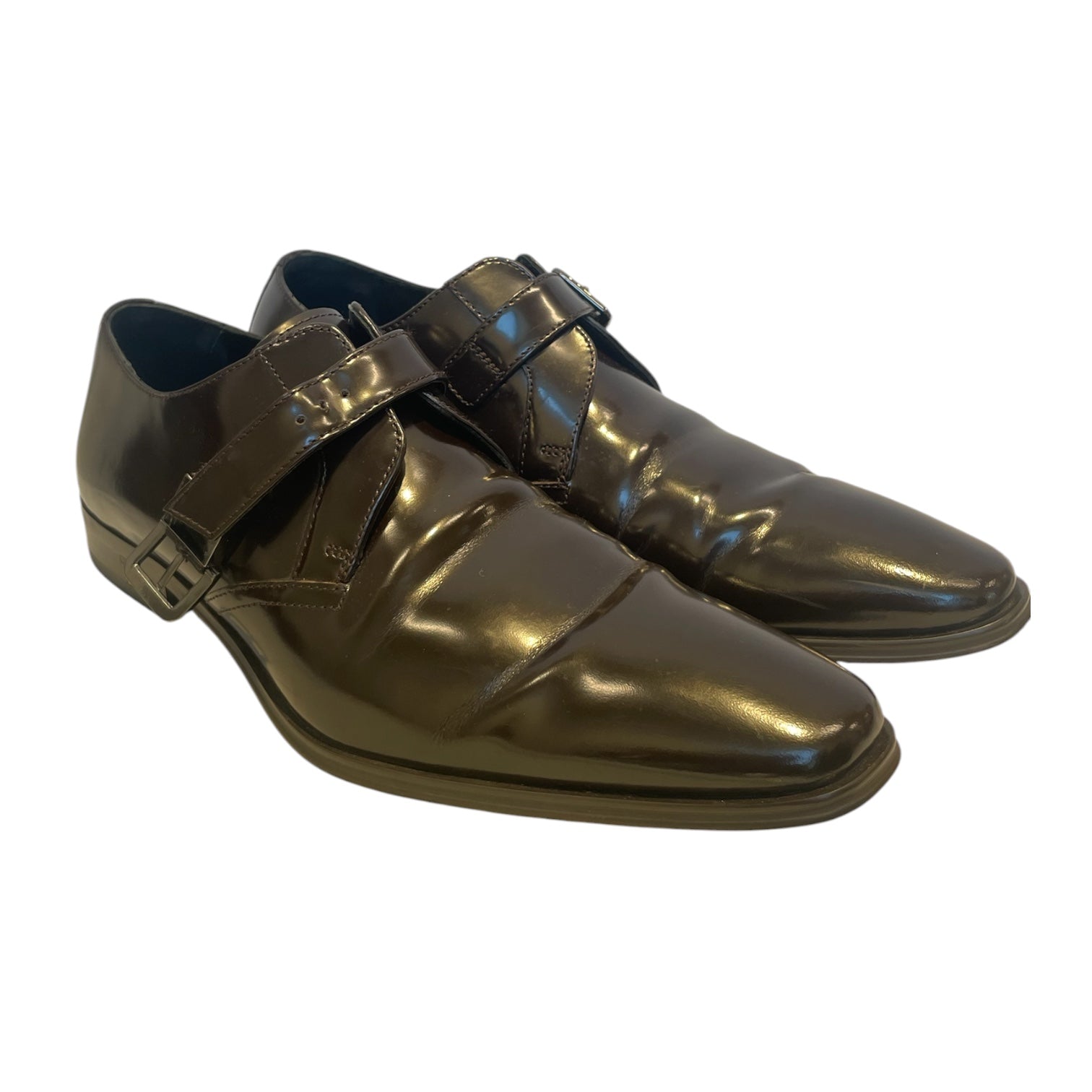 VERSACE/Dress Shoes/EU 42/Leather/BRW/versace colletion brown buckle view 1