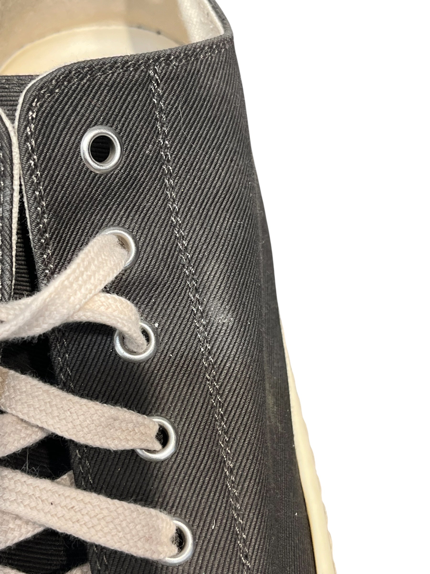 Rick Owens/Low-Sneakers/US 11/Cotton/GRY/RAMONE LOW TOP CANVAS view 7