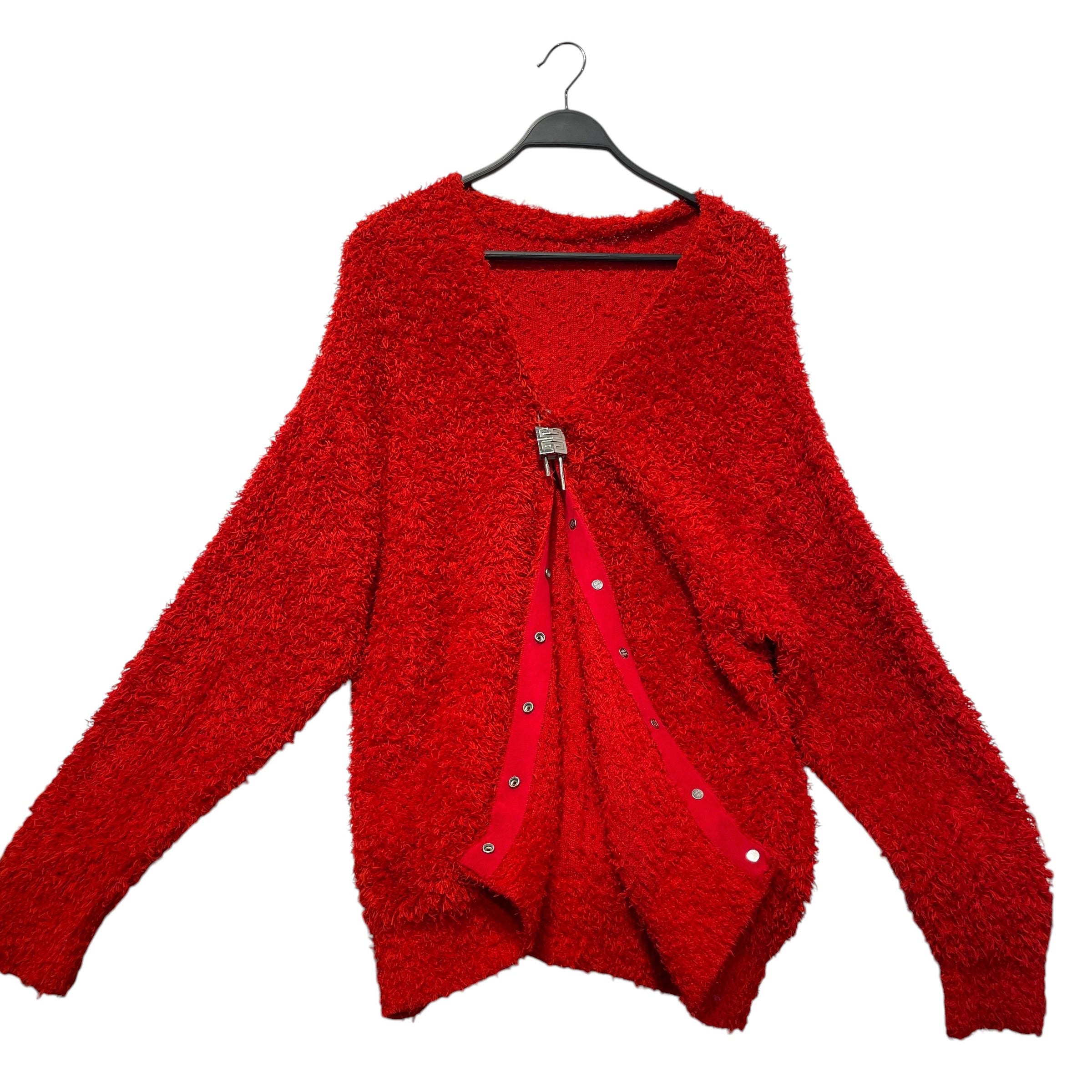 GIVENCHY/Cardigan/XS/Leather/BLK/Fur Locked Cardigan view 1