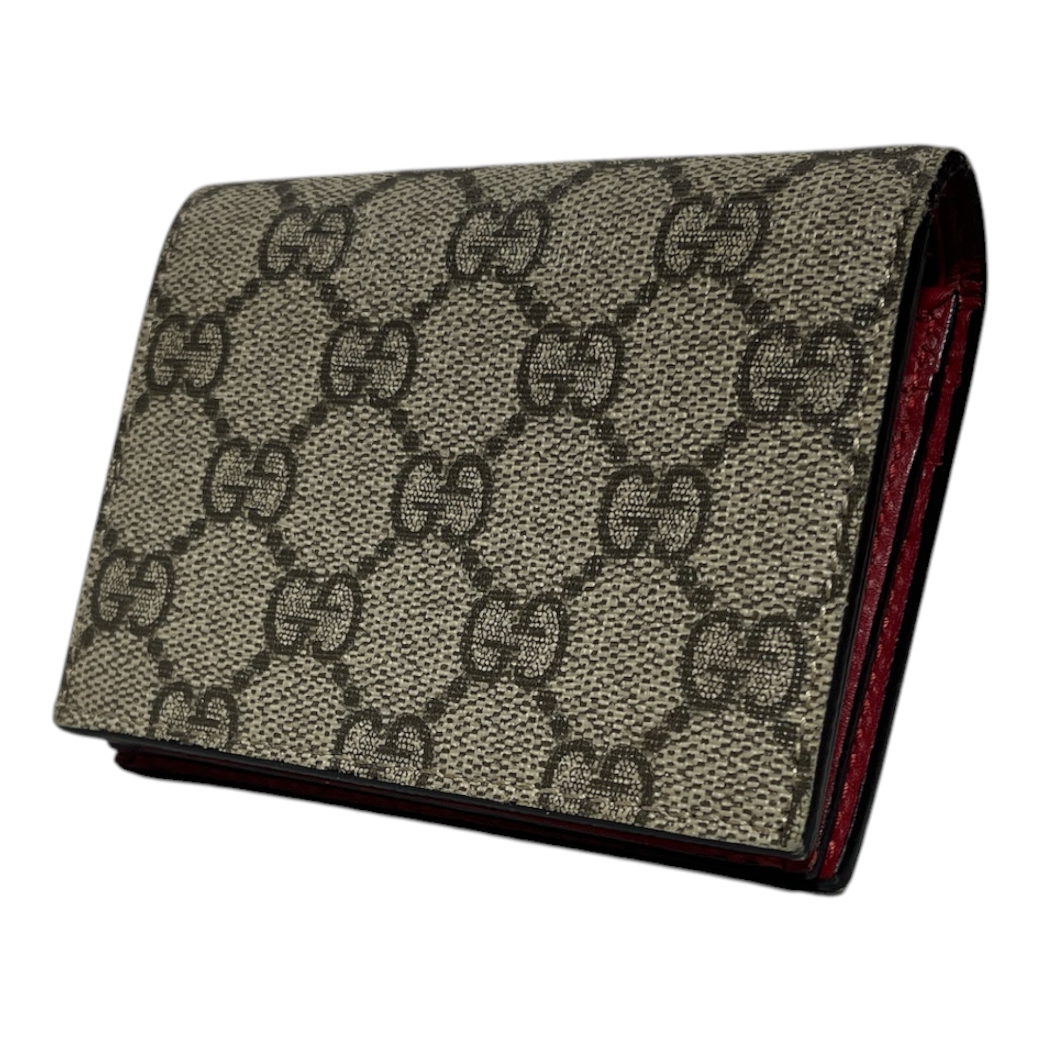 GUCCI/Wallet/Monogram/Leather/KHK/L's/CHERRY view 2