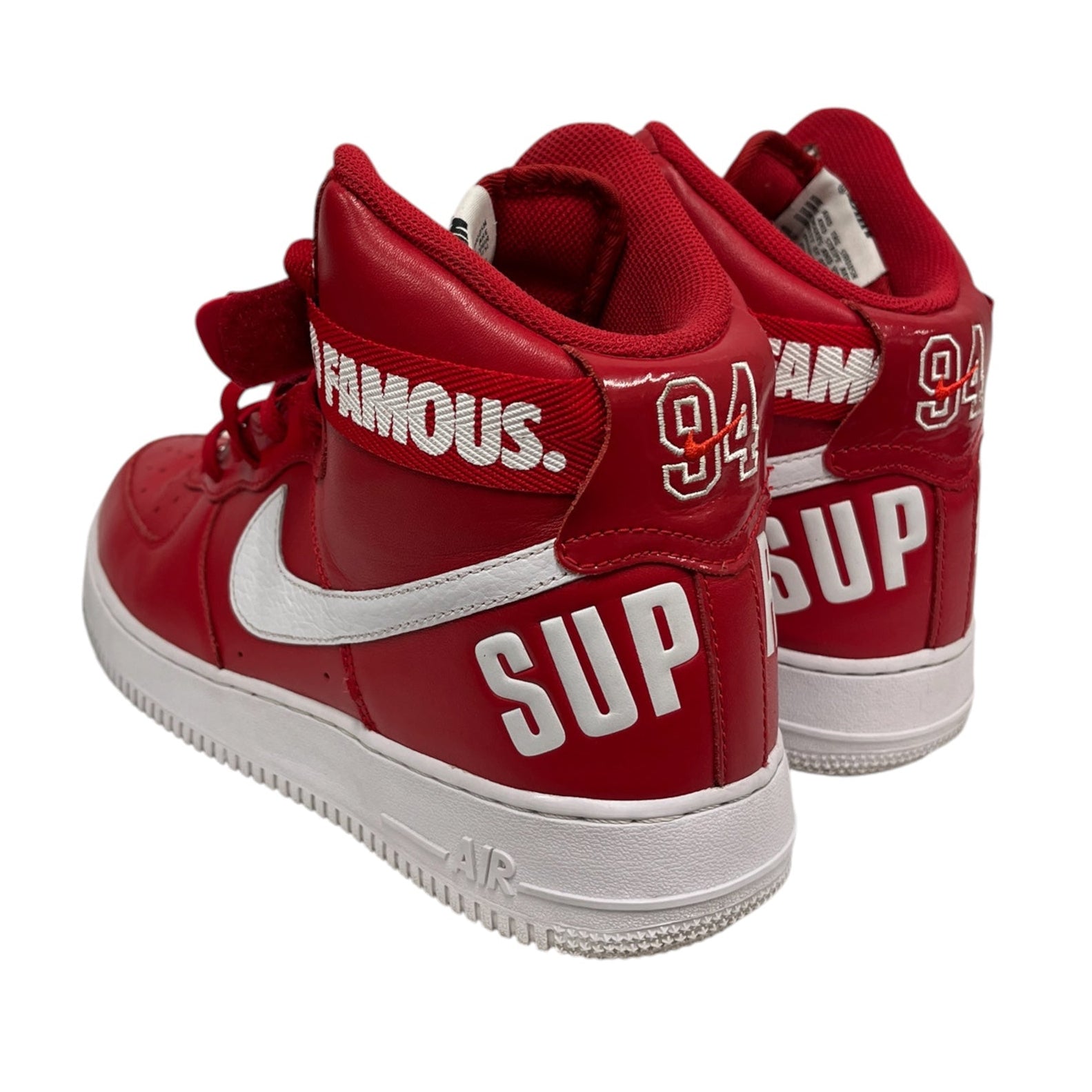 Supreme/NIKE/Hi-Sneakers/US 11/Graphic/Leather/RED/U-Tip/AIR FORCE ONE HI view 2