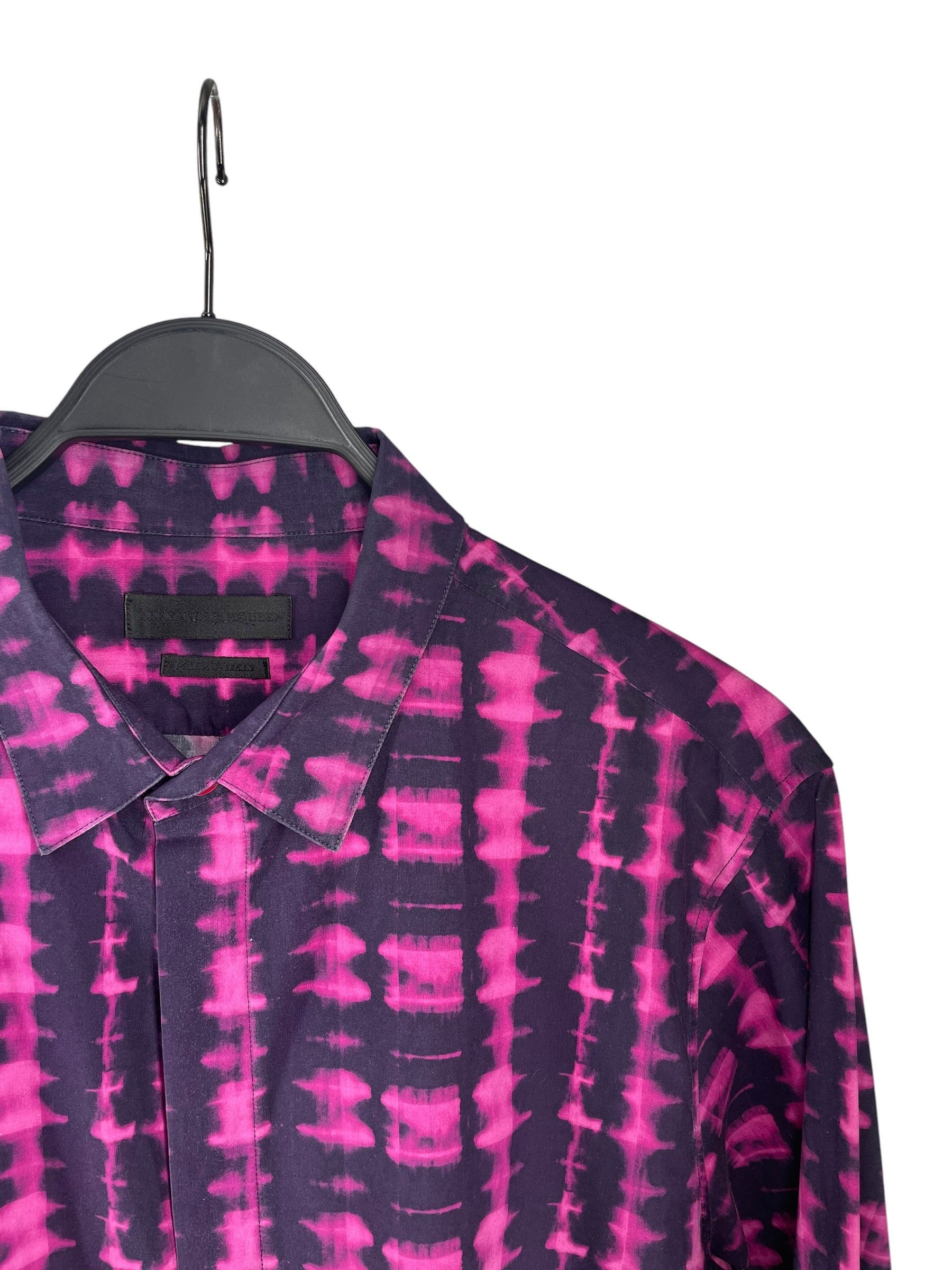 Alexander McQueen/Shirt/54/Cotton/PPL/All Over Print/PINK PURPLE TIE DYE view 3