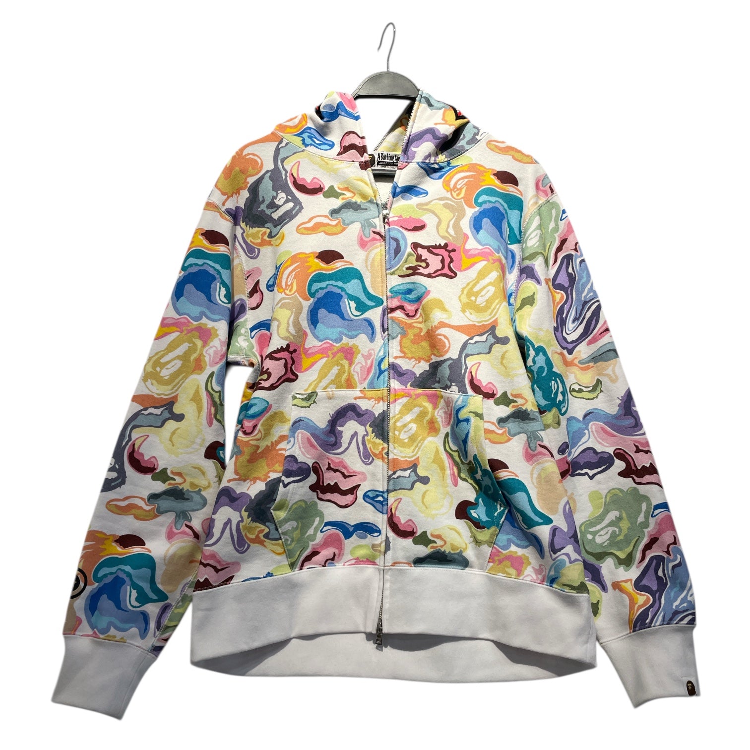 A BATHING APE/Zip Up Hoodie/XL/Cotton/MLT/art camo shark view 1