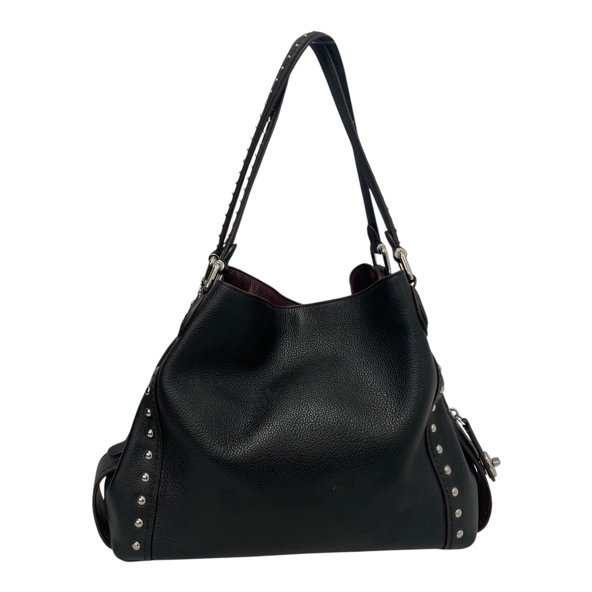 COACH/Tote Bag/Leather/BLK/EDIESHOULDERWESTERN view 2