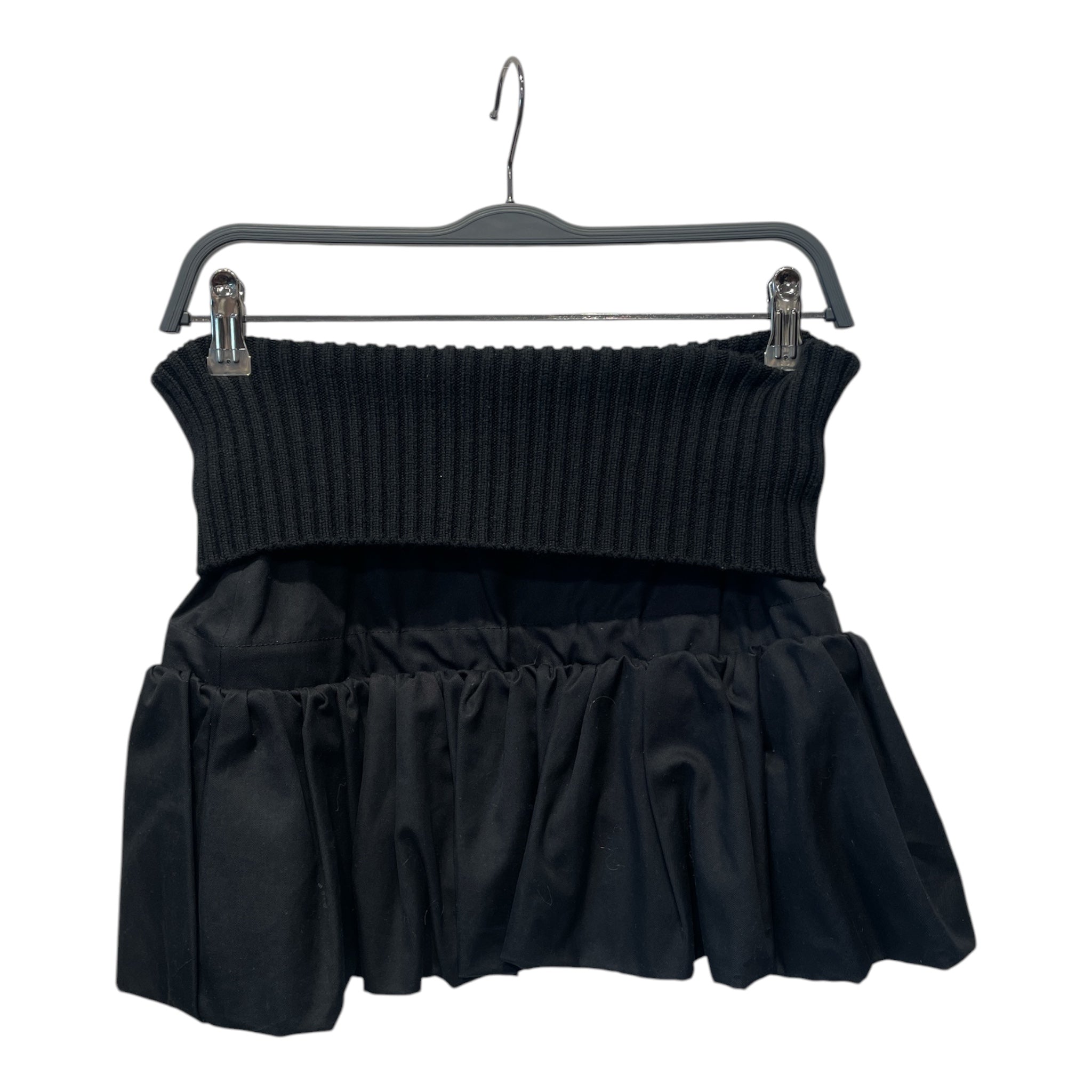 DSQUARED2/Skirt/38/Cotton/BLK/FOLD OVER RIBBED KNIT view 1
