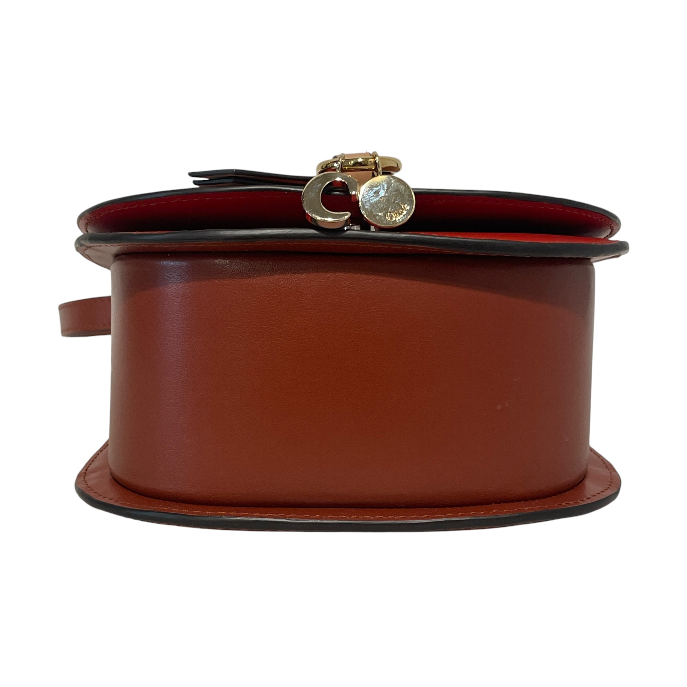 Chloe/Cross Body Bag/Leather/BRD/Alphabet Mini Saddle Bag view 3