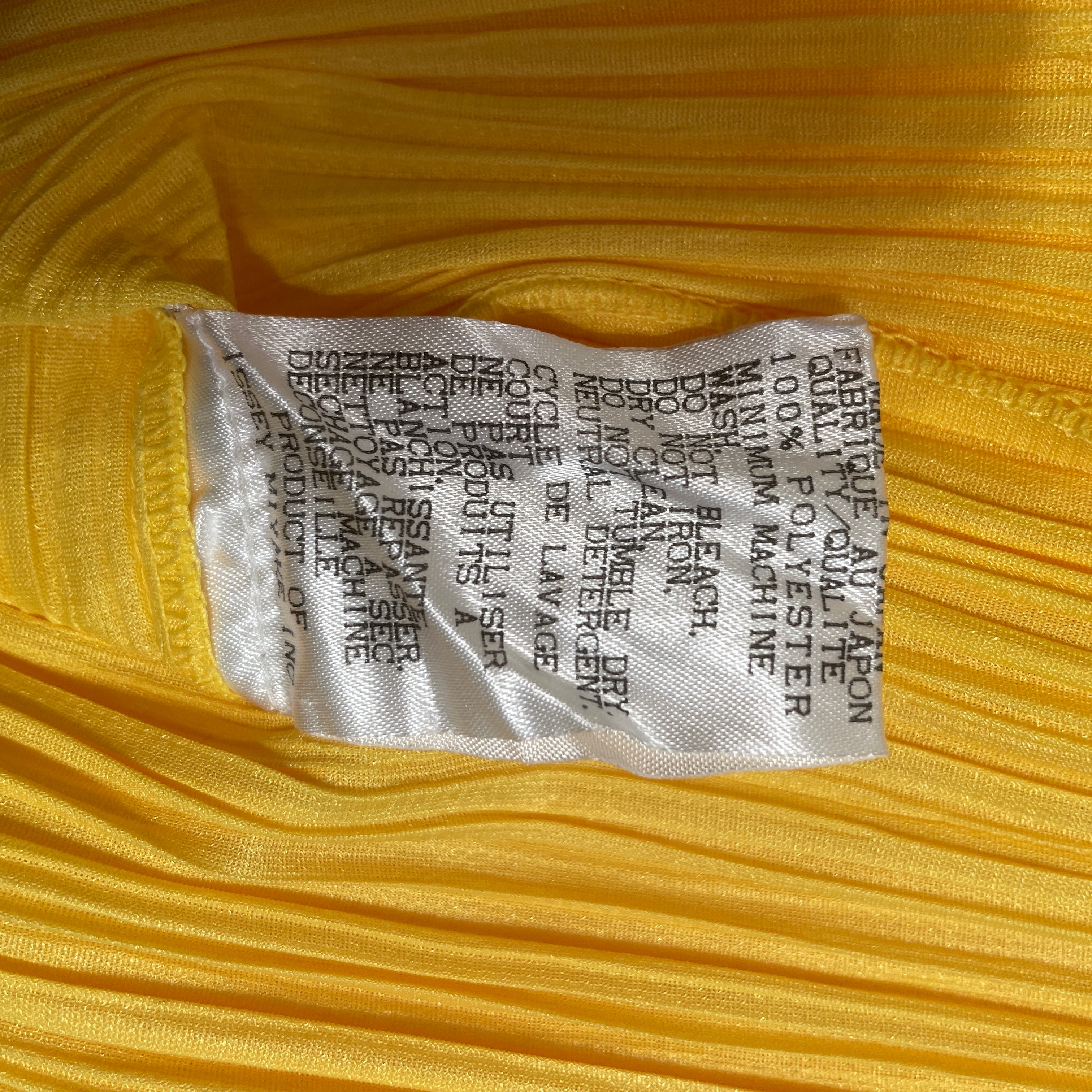 PLEATS PLEASE ISSEY MIYAKE/T&B Set/1/Yellow/Polyester/PP61-JG213 view 4
