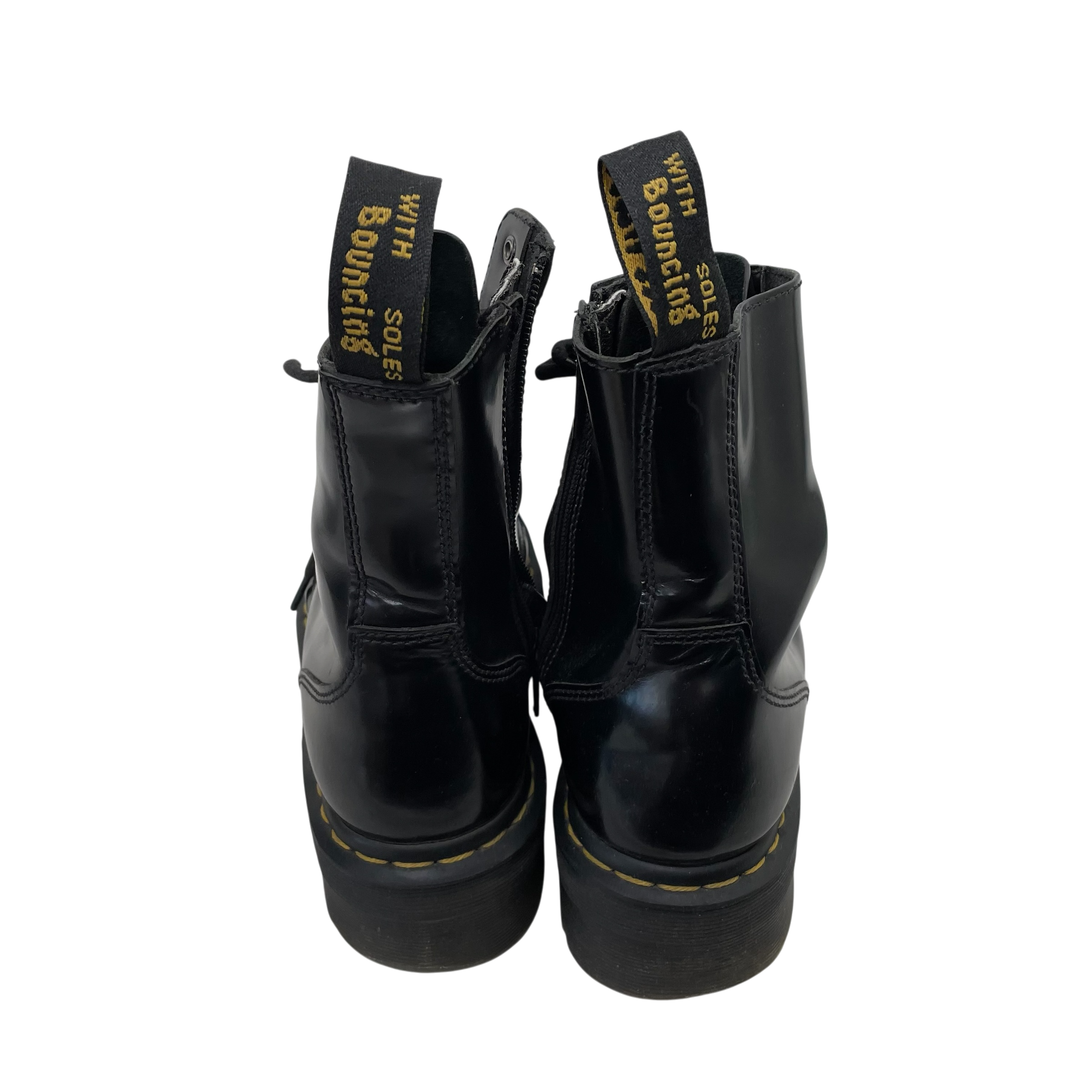 Dr.Martens/Lace Up Boots/US 8/Leather/BLK/Side Zip/JADONS view 2
