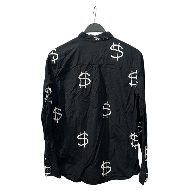 STUSSY/LS Shirt/M/Cotton/BLK/