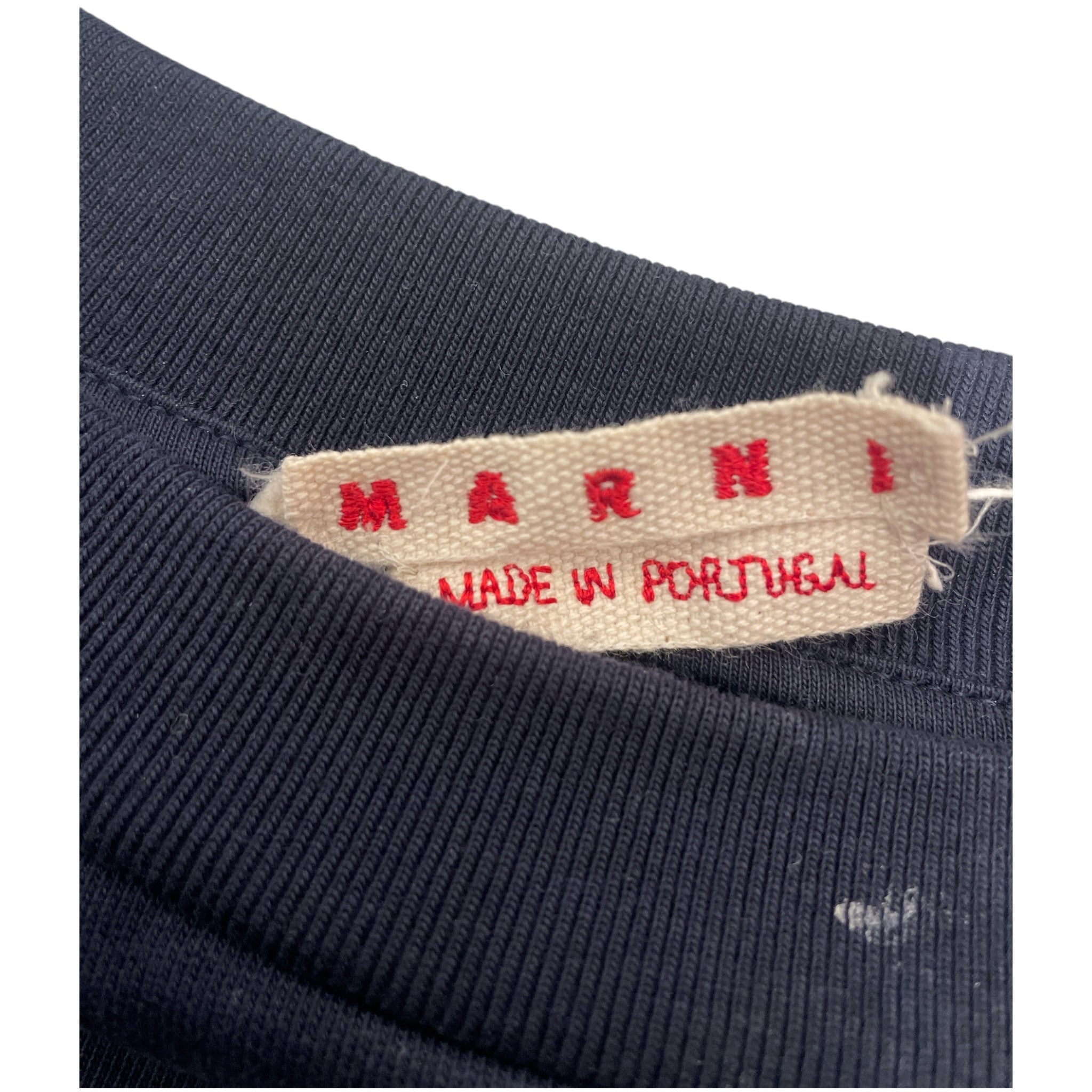 MARNI/Sweatshirt/54/Cotton/NVY/Red logo Crewneck view 3