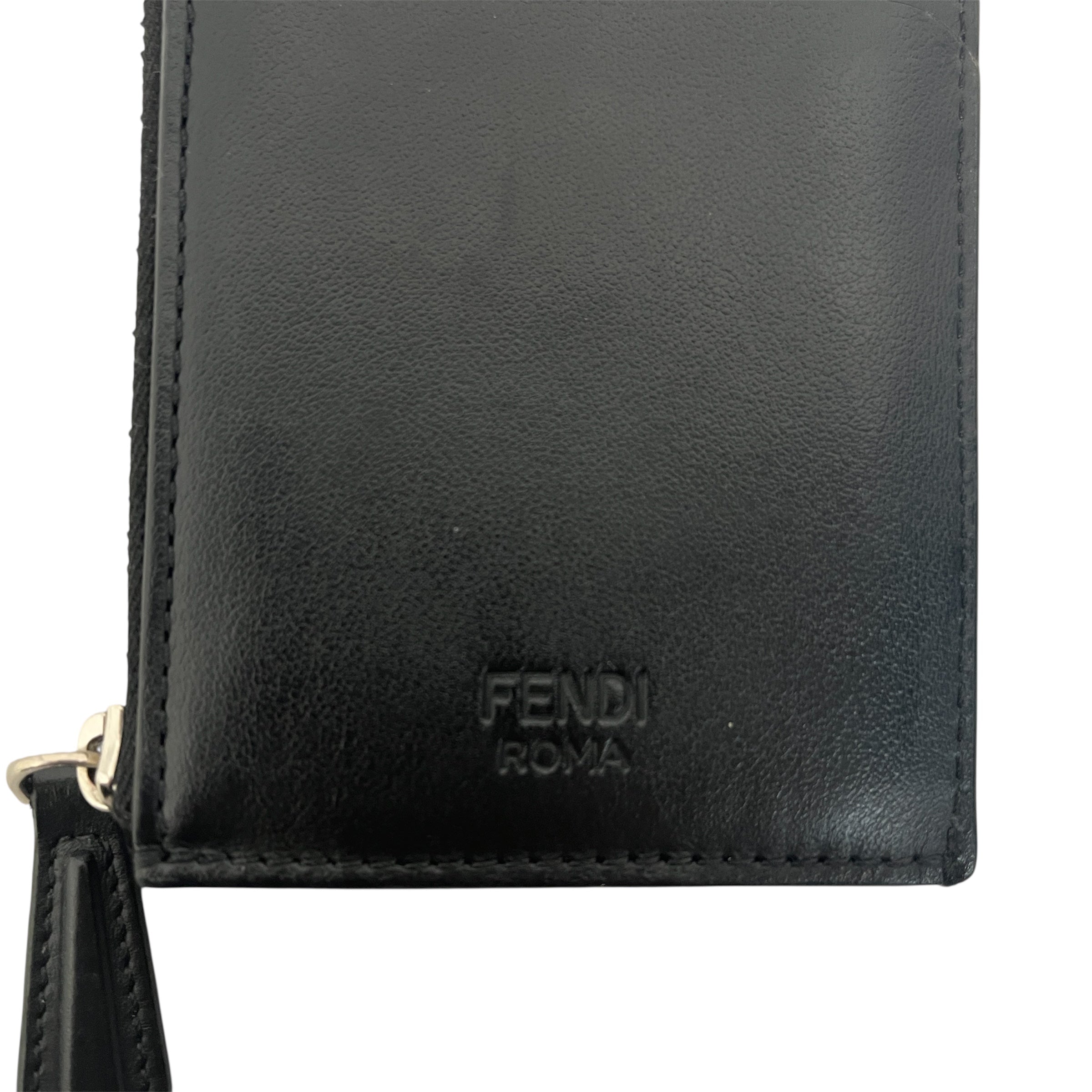 FENDI/Coin Wallet/Graphic/Leather/BLK/yellow eyes view 3
