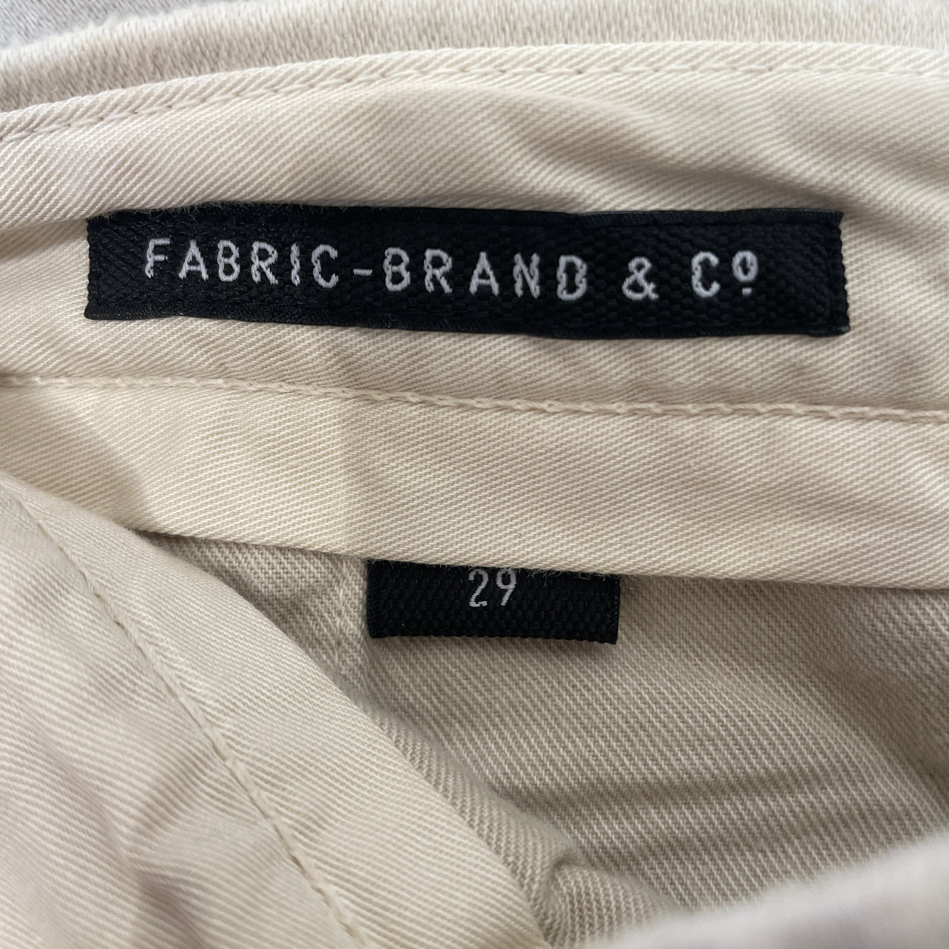 FABRIC BRAND&Co/Straight Pants/29/Cotton/BEG/Distressed/ORANGE STITCHING view 3