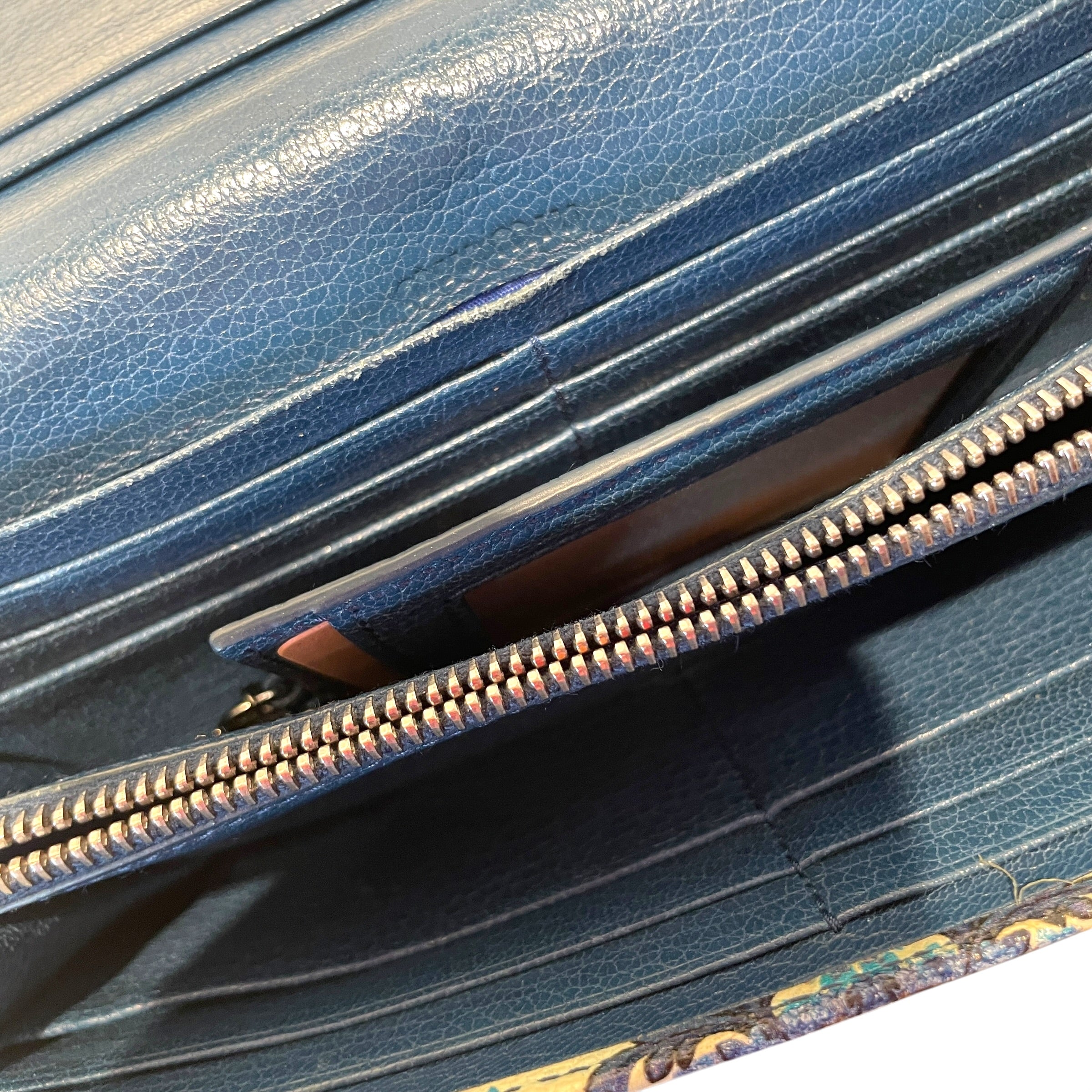 MIU MIU/Wallet/Leather/BLU/L's/Floral Arrangment Wallet view 4