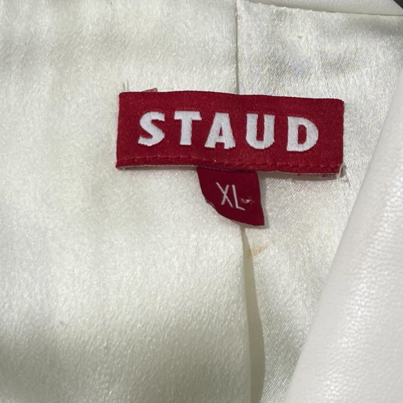 STAUD/Jacket/XL/Faux Leather/WHT/