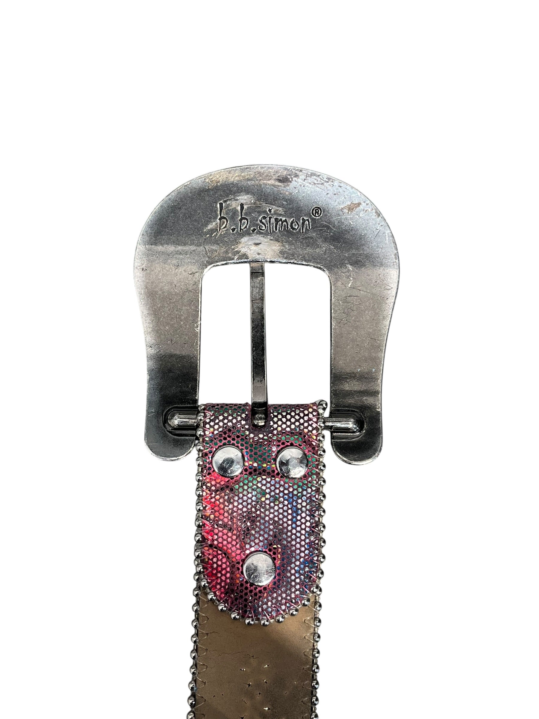 b.b.simon/Belt/Leather/PNK/graffiti  snake view 3