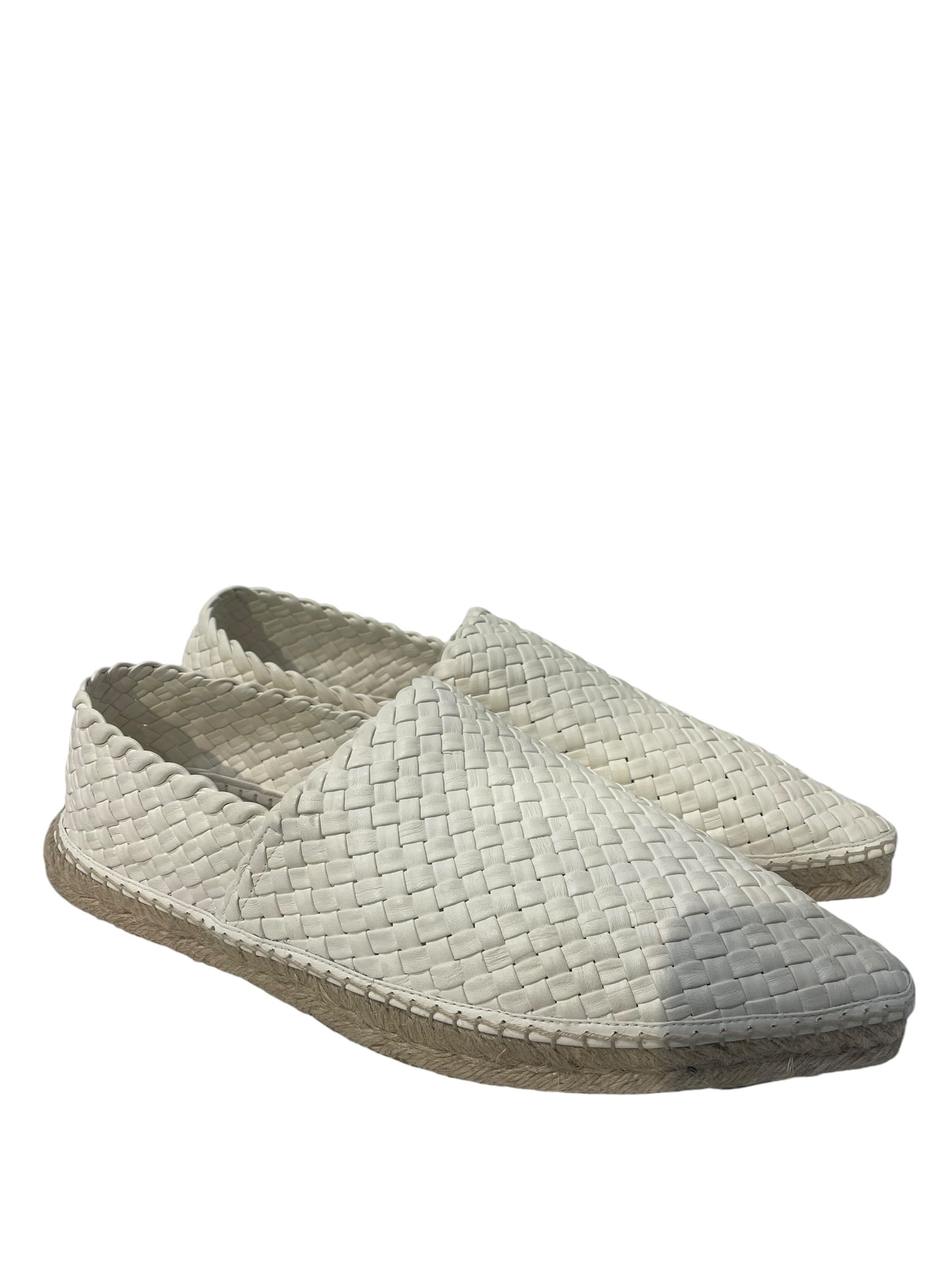 BOTTEGA VENETA/Low-Sneakers/EU 44/Leather/WHT/INTERCIATO WEAVE ESPADRILLE view 1